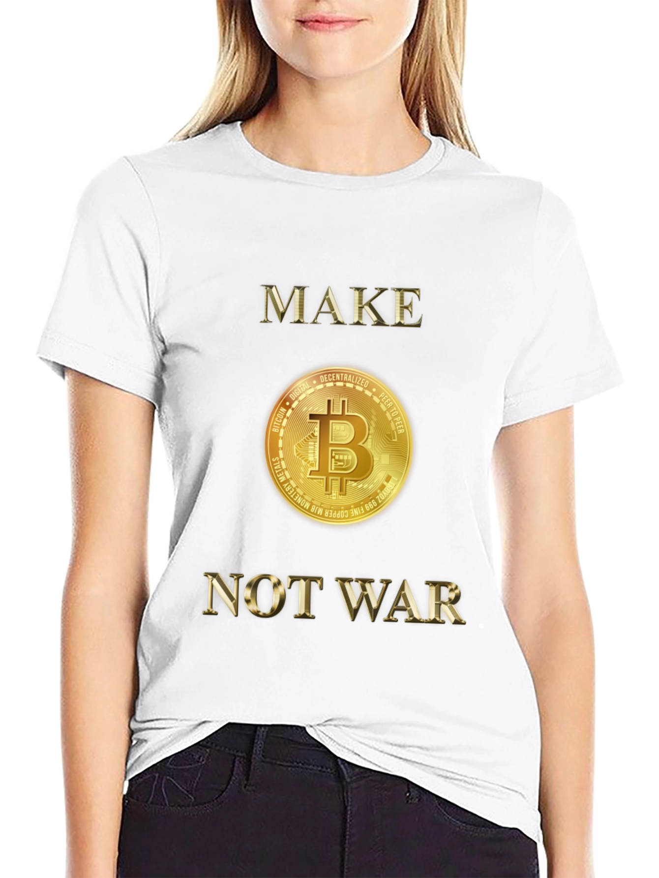 Make Bitcoin Not War Graphic T-Shirt