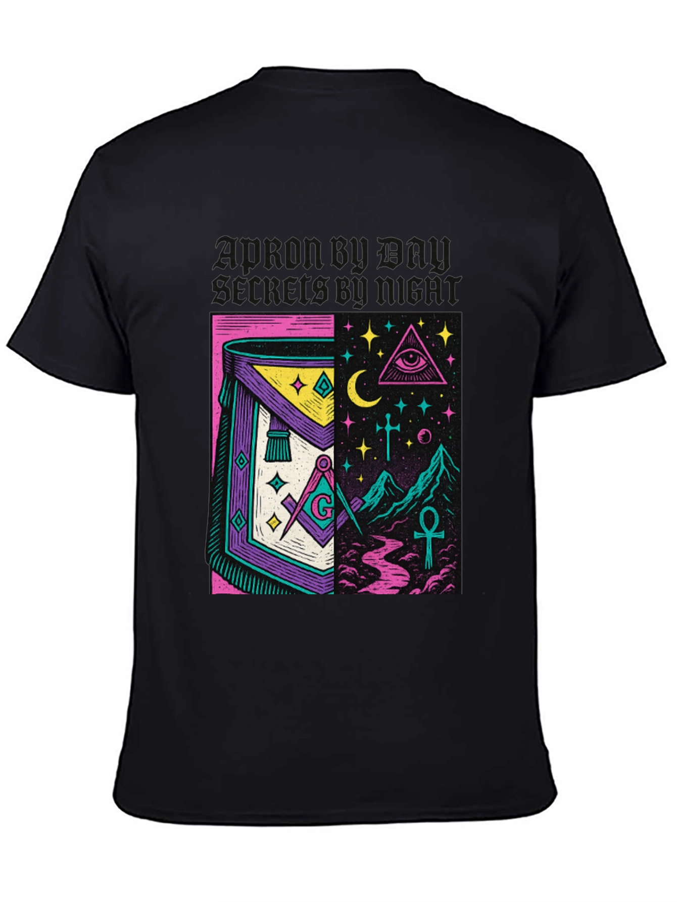 Mystic Masonic Graphic Tee - Unique Symbolism
