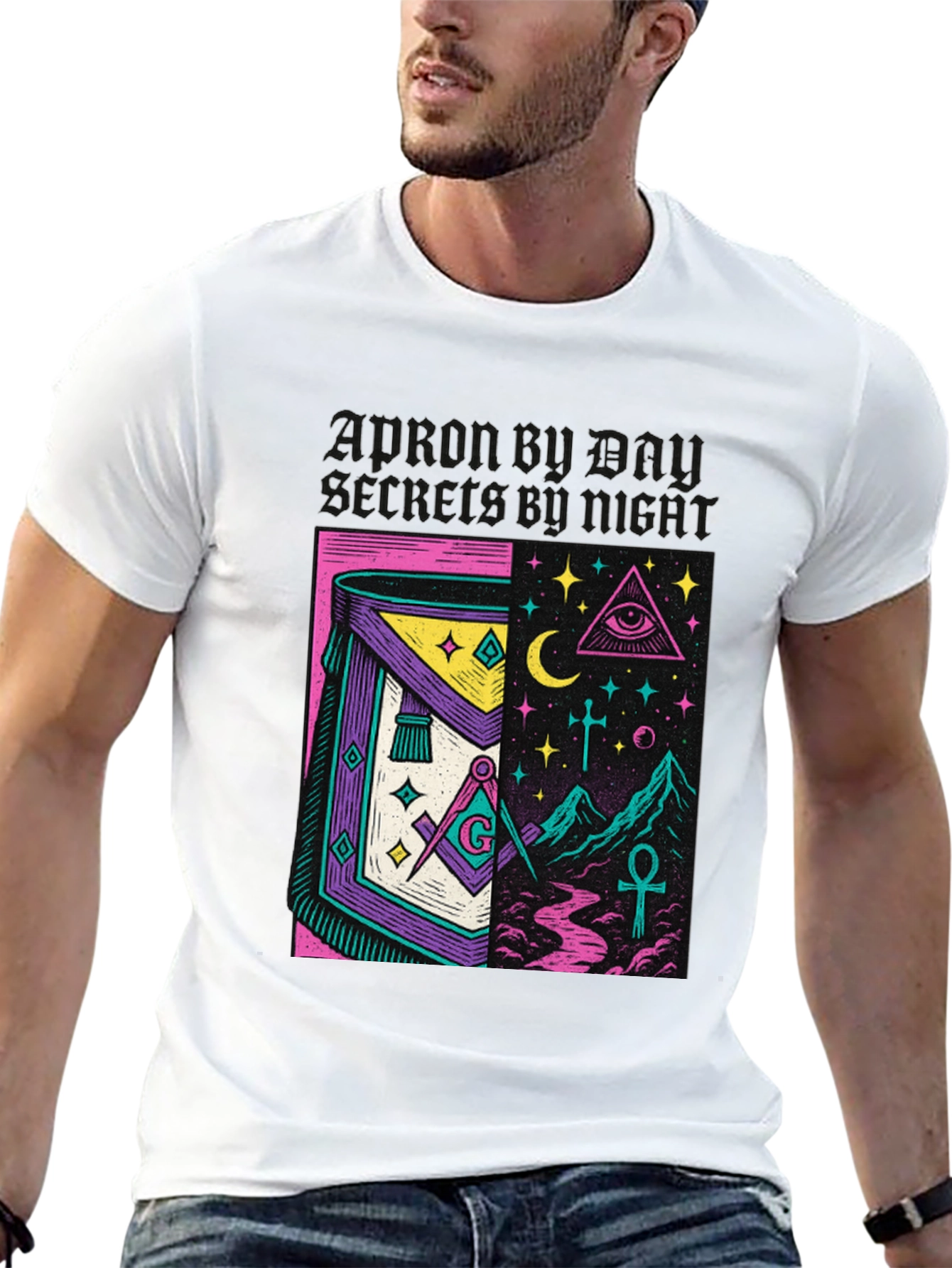 Mystic Masonic Graphic Tee - Unique Symbolism