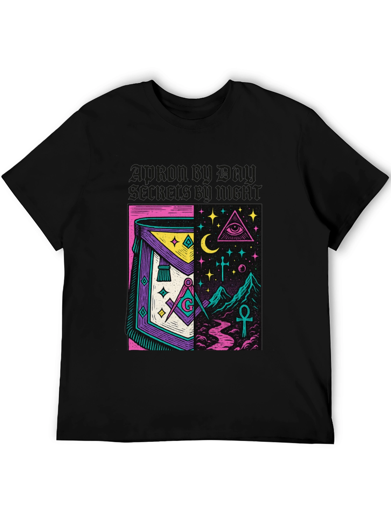 Mystic Masonic Graphic Tee - Unique Symbolism