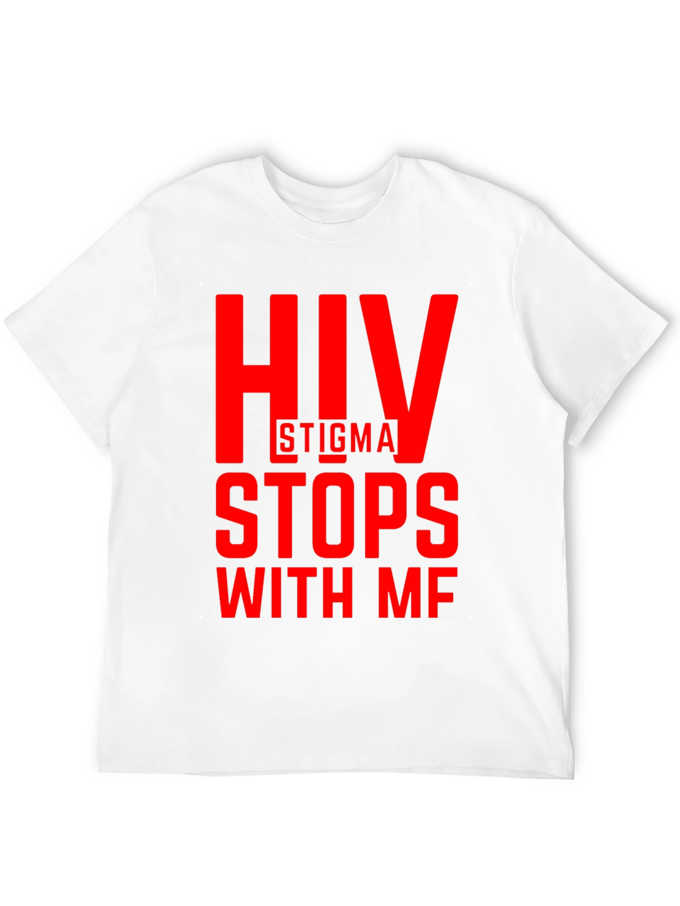 HIV Stigma Stops With Me Black Tee