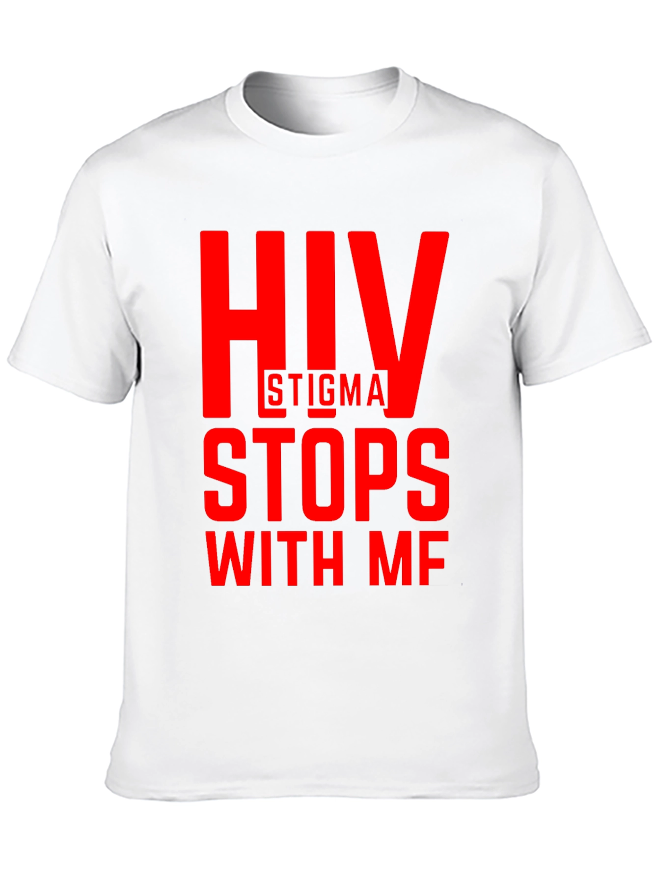 HIV Stigma Stops With Me Black Tee
