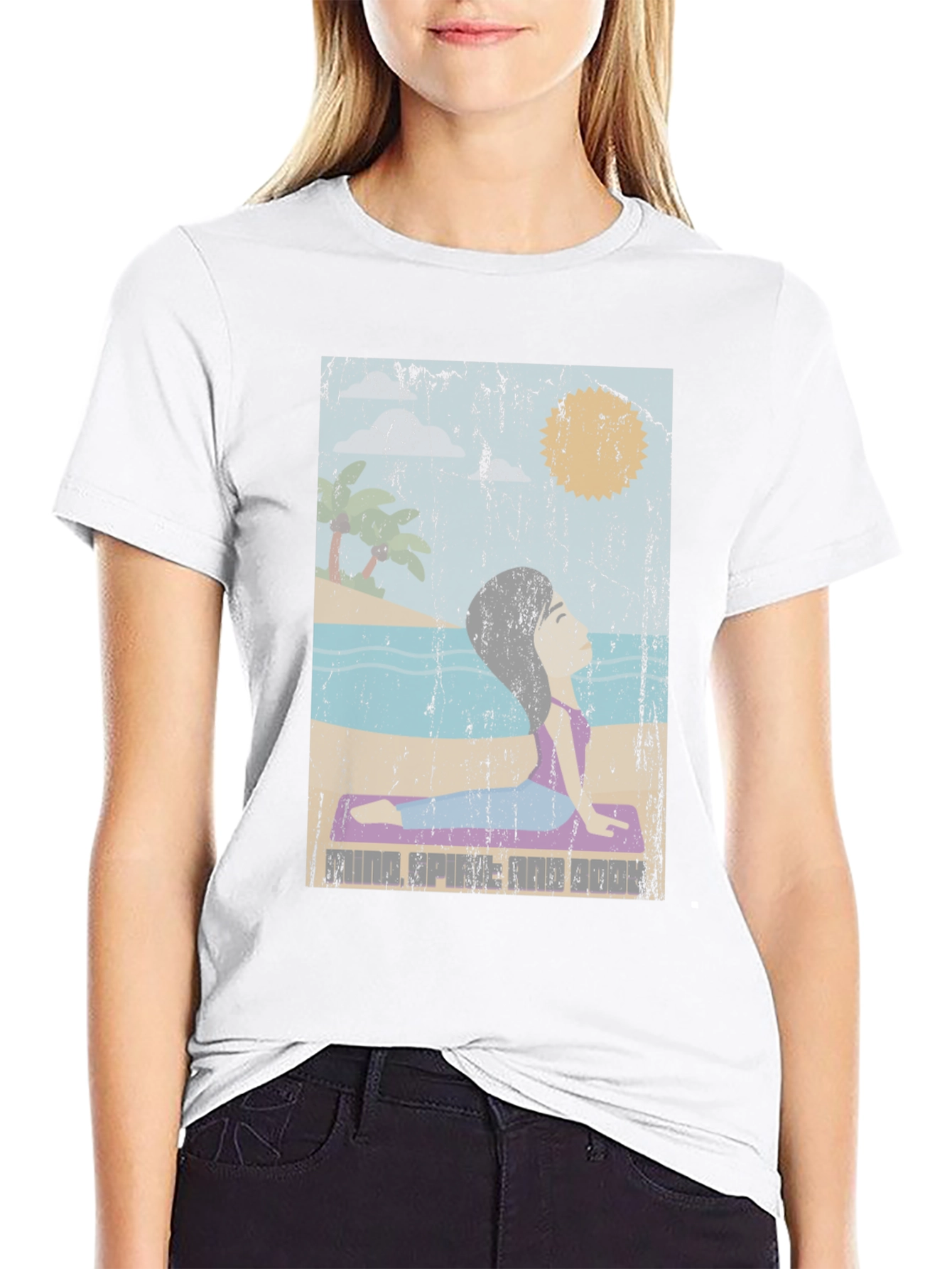 Yoga Mind Spine Body Graphic Tee
