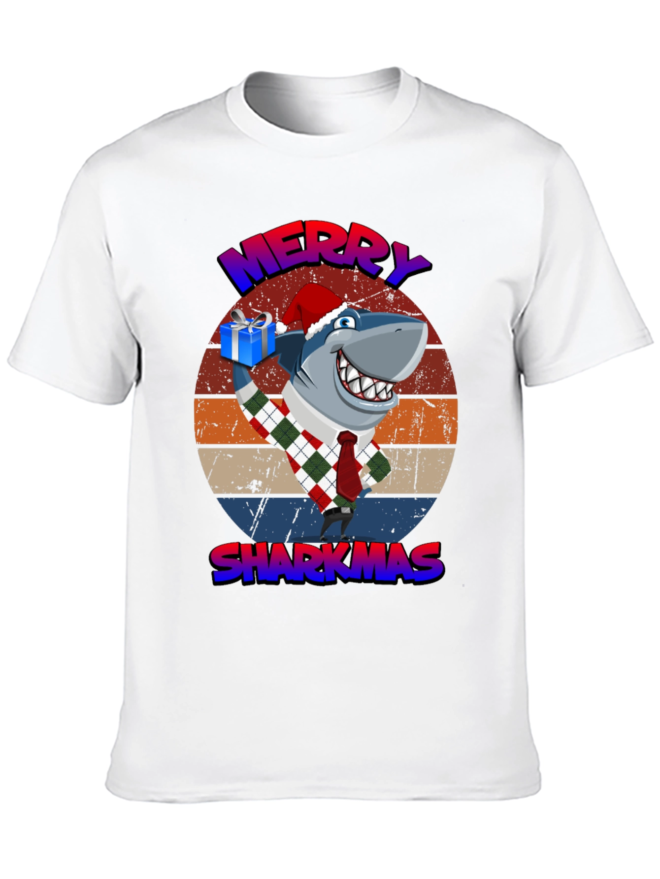 Merry Sharkmas T-Shirt - Holiday Shark Gift