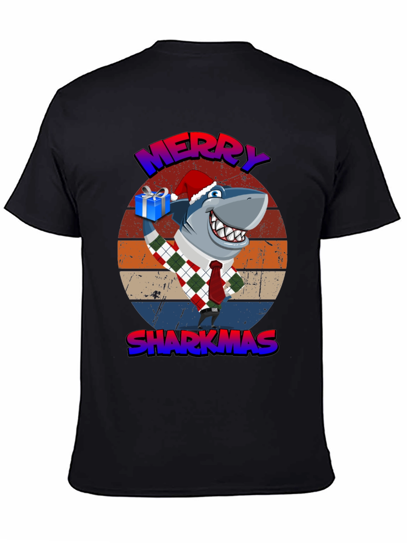 Merry Sharkmas T-Shirt - Holiday Shark Gift