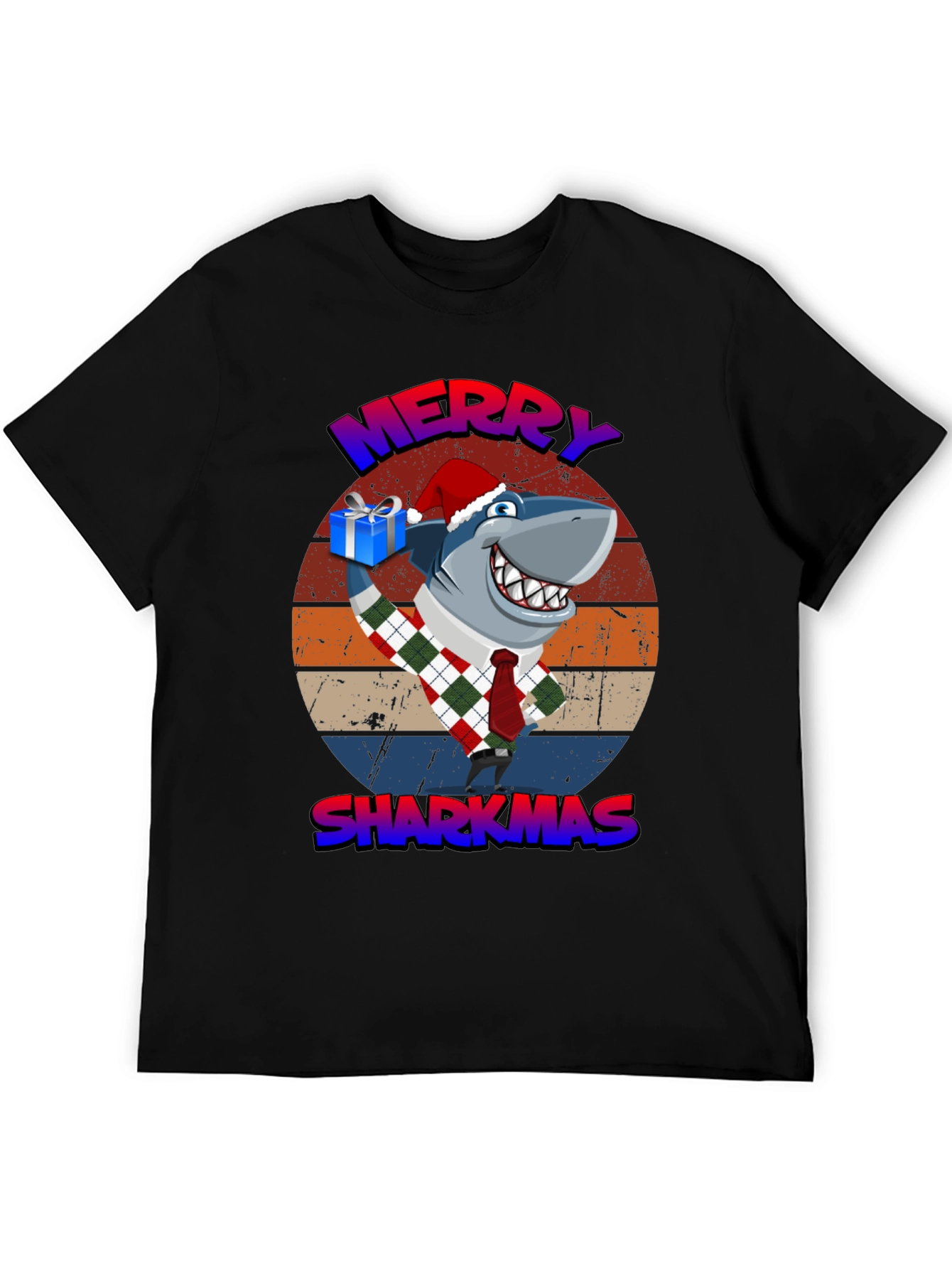Merry Sharkmas T-Shirt - Holiday Shark Gift