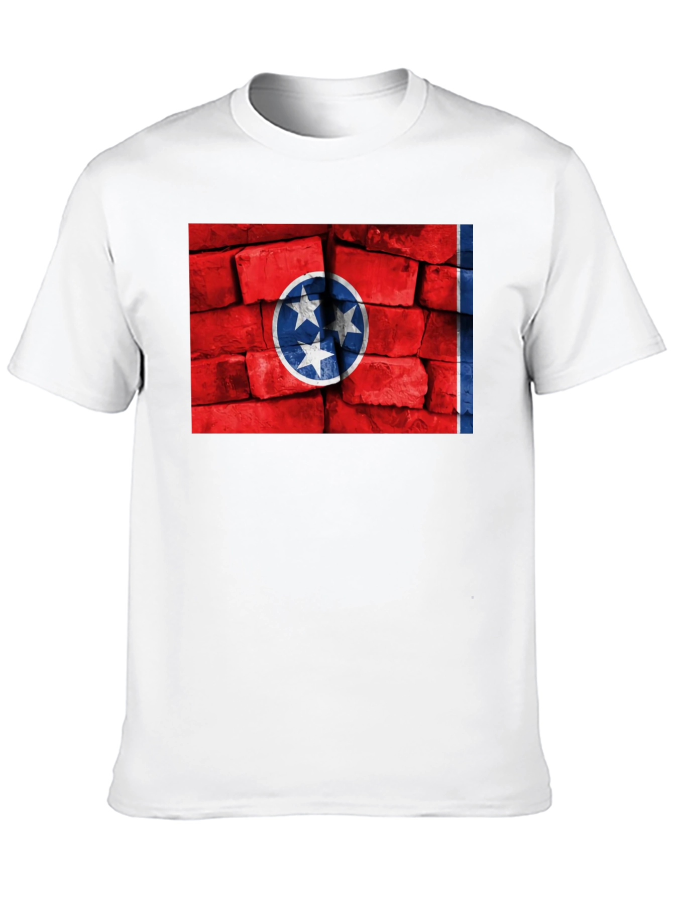 Tennessee Flag Brick Wall Graphic T-Shirt