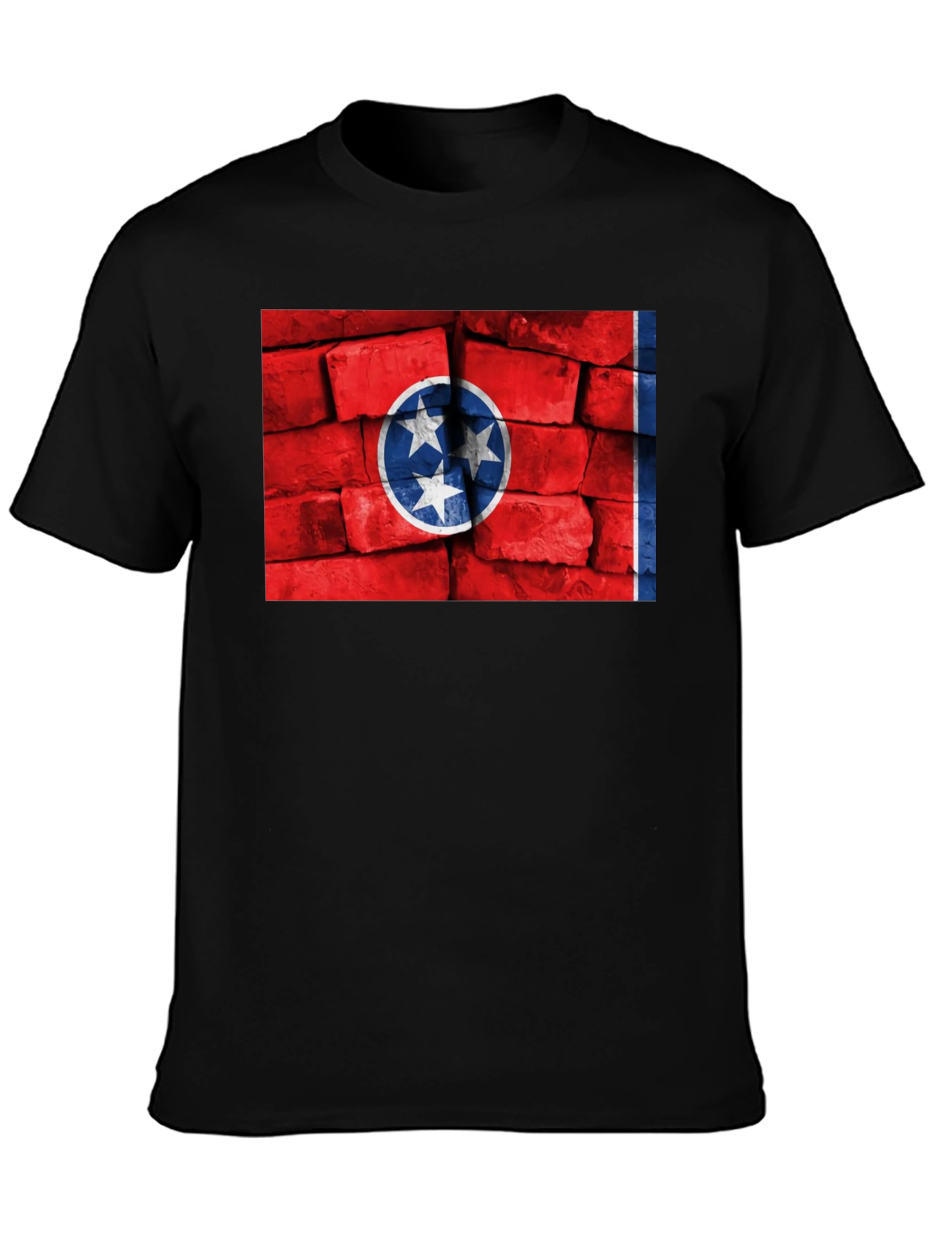 Tennessee Flag Brick Wall Graphic T-Shirt