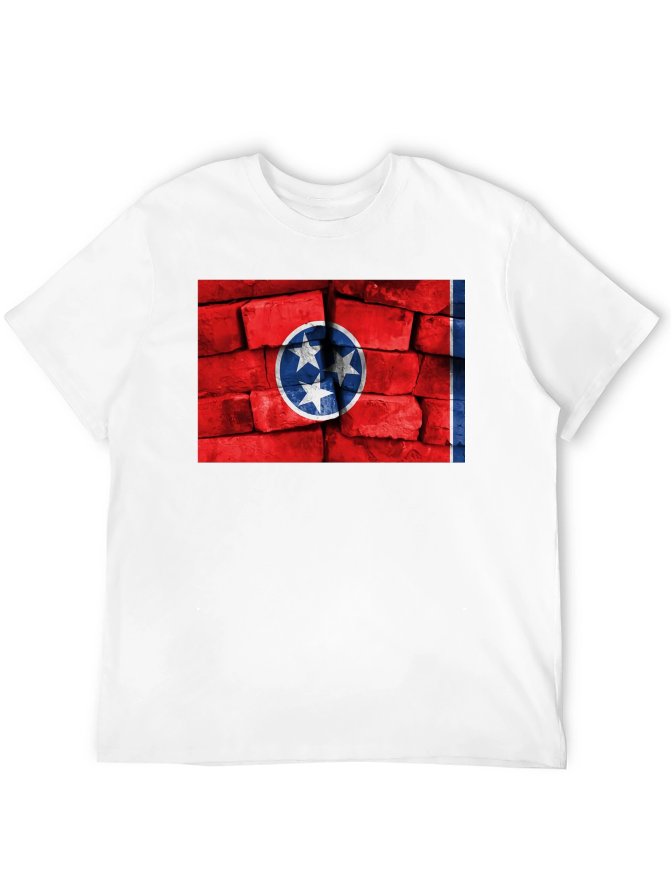 Tennessee Flag Brick Wall Graphic T-Shirt