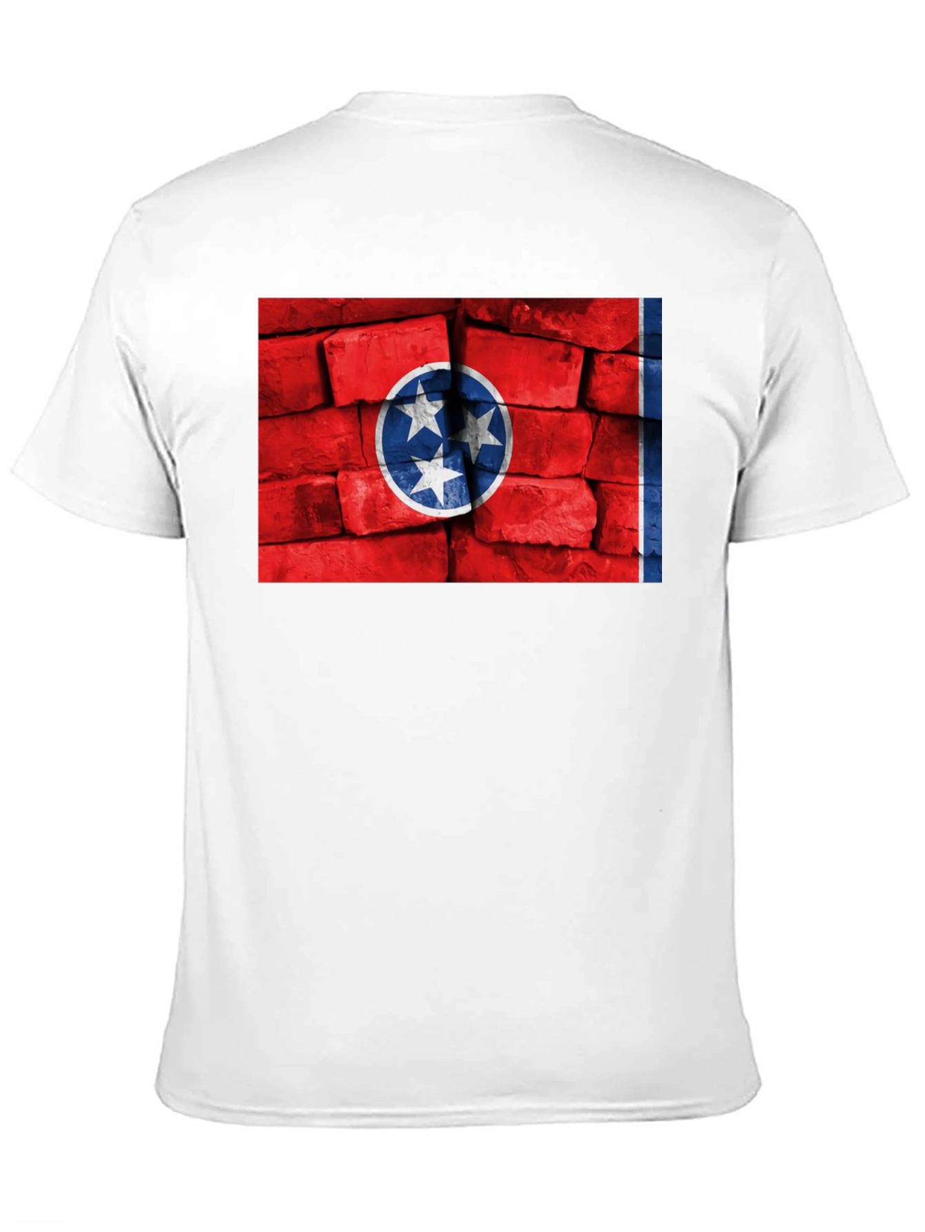 Tennessee Flag Brick Wall Graphic T-Shirt