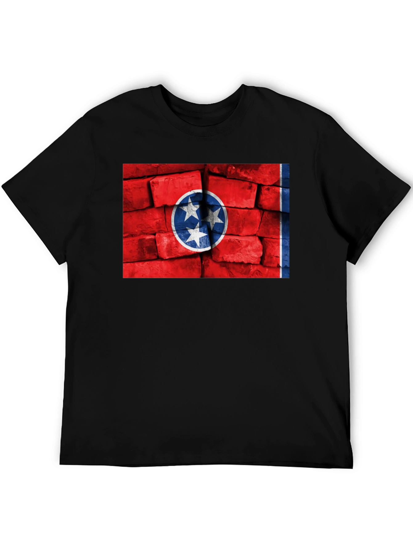 Tennessee Flag Brick Wall Graphic T-Shirt