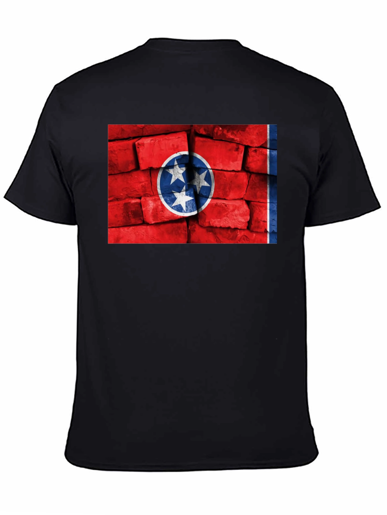 Tennessee Flag Brick Wall Graphic T-Shirt