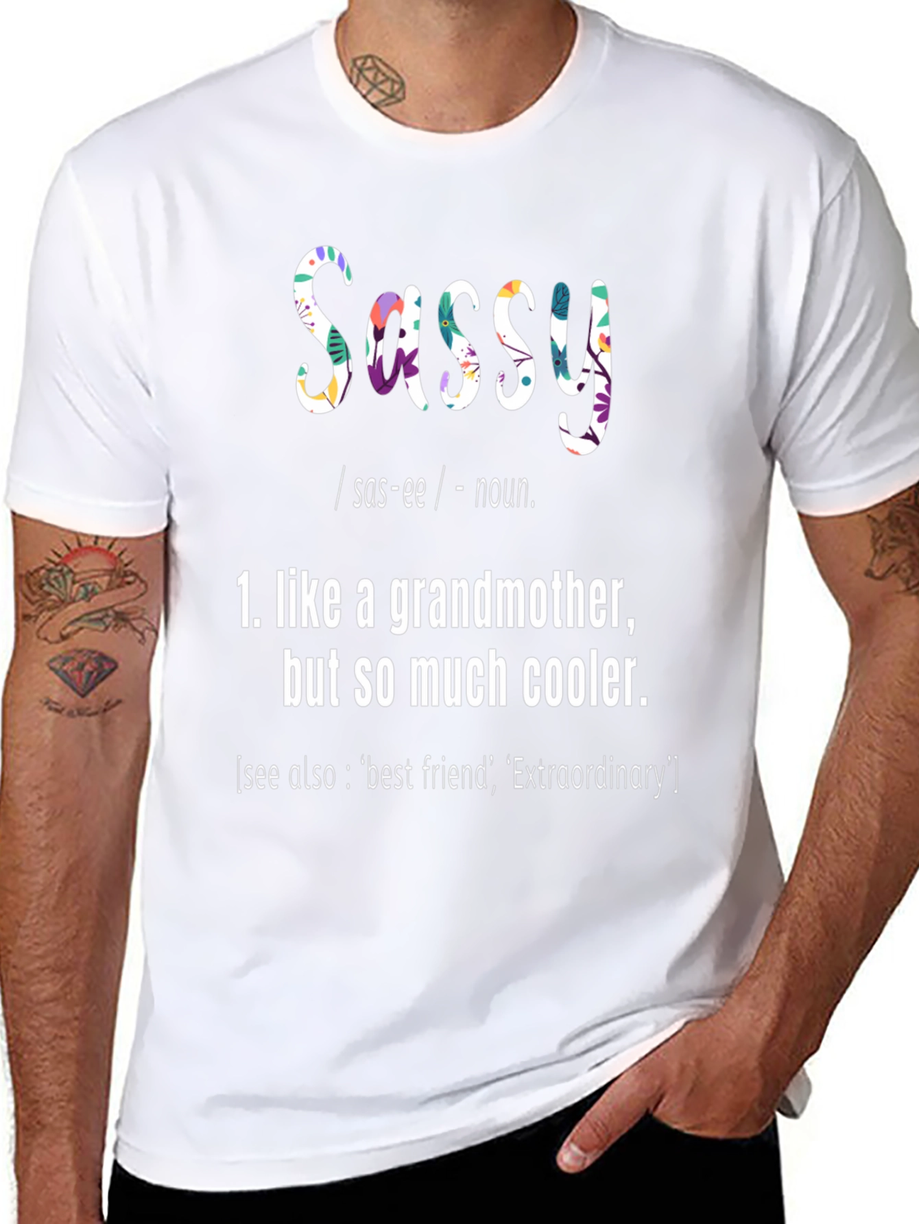 Sassy Grandmother Graphic T-Shirt - Cool Grandma Tee