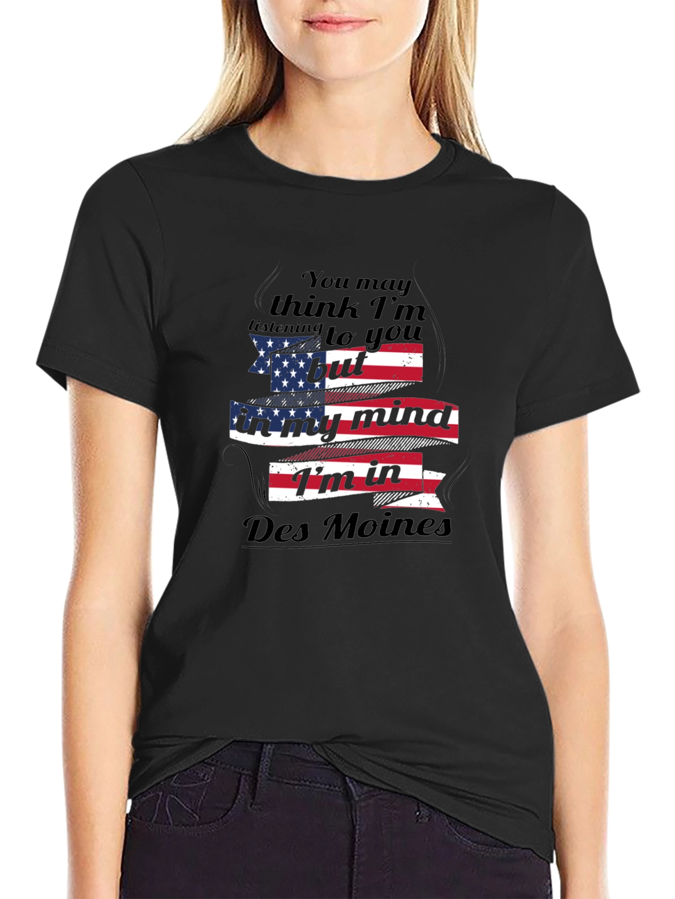 Des Moines Mind USA Flag T-Shirt