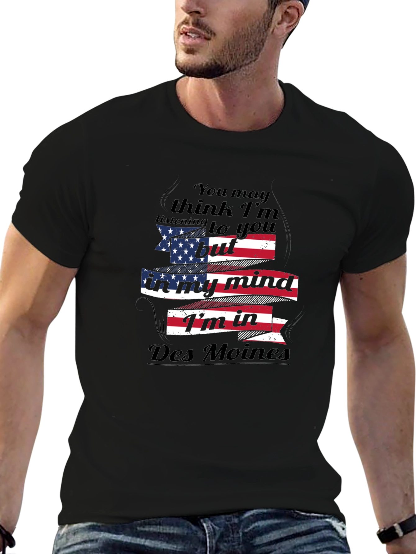 Des Moines Mind USA Flag T-Shirt