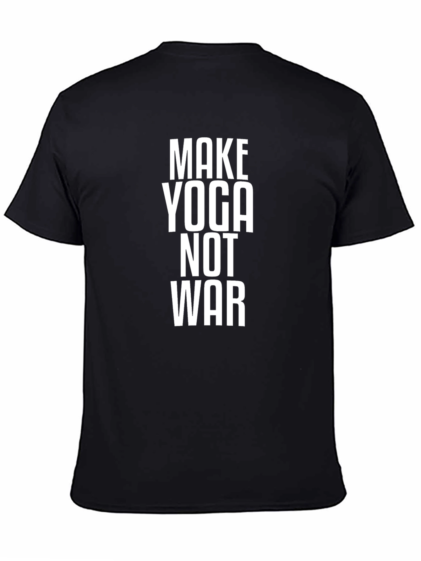 Make Yoga Not War Black Graphic Tee Shirt