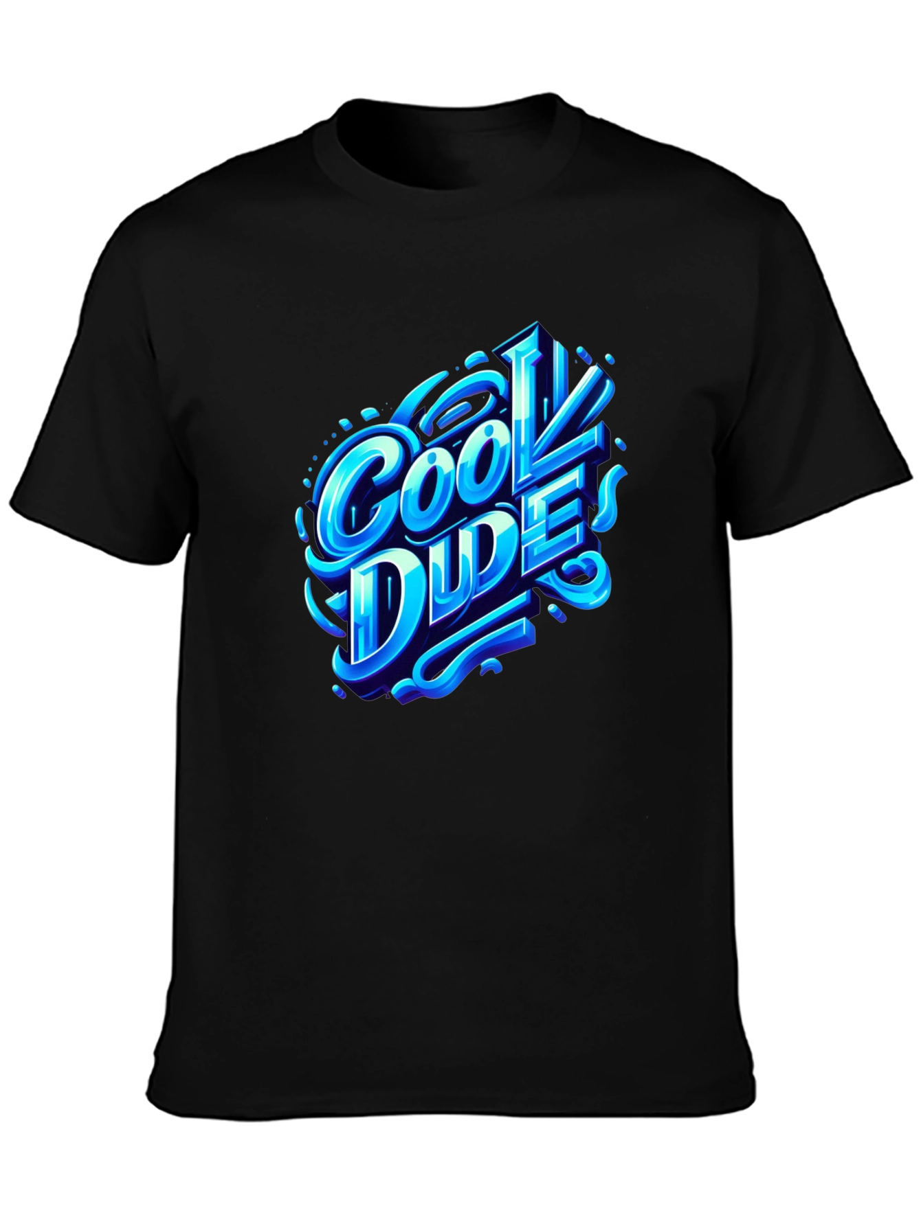 Cool Dude Graphic T-Shirt - Trendy Black Tee