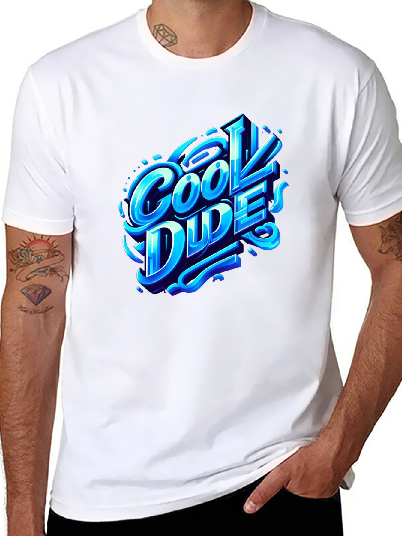 Cool Dude Graphic T-Shirt - Trendy Black Tee