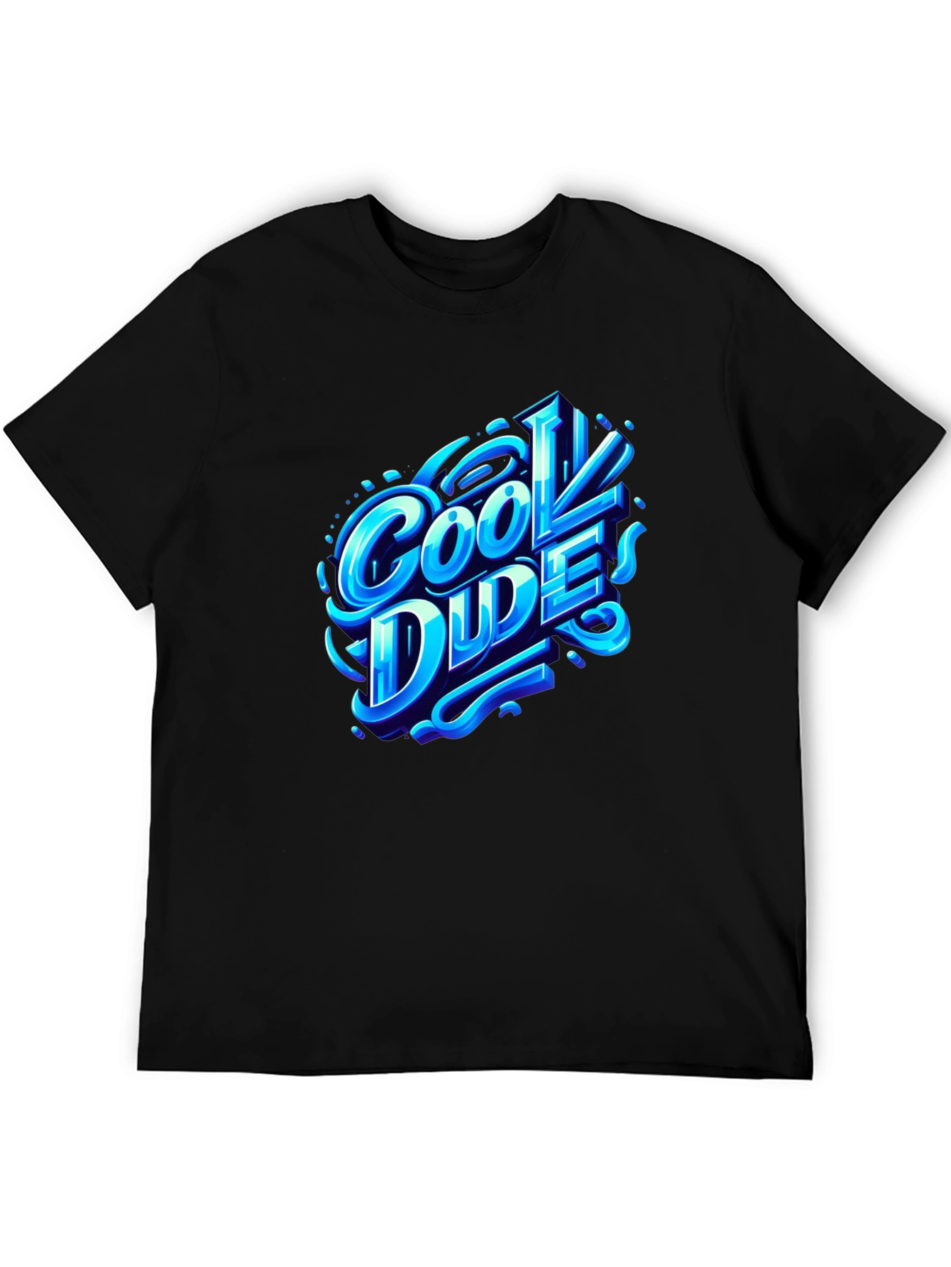 Cool Dude Graphic T-Shirt - Trendy Black Tee