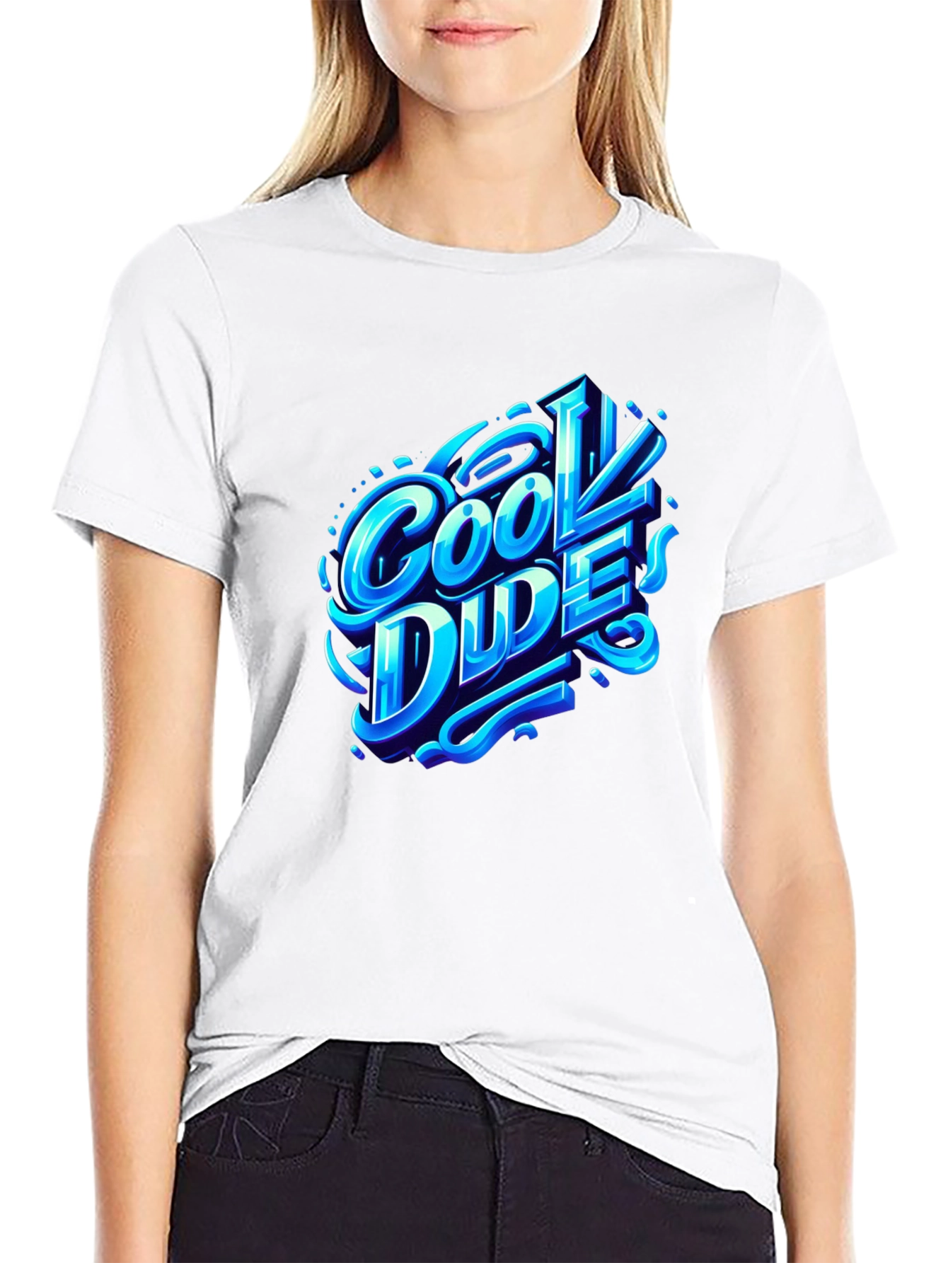 Cool Dude Graphic T-Shirt - Trendy Black Tee