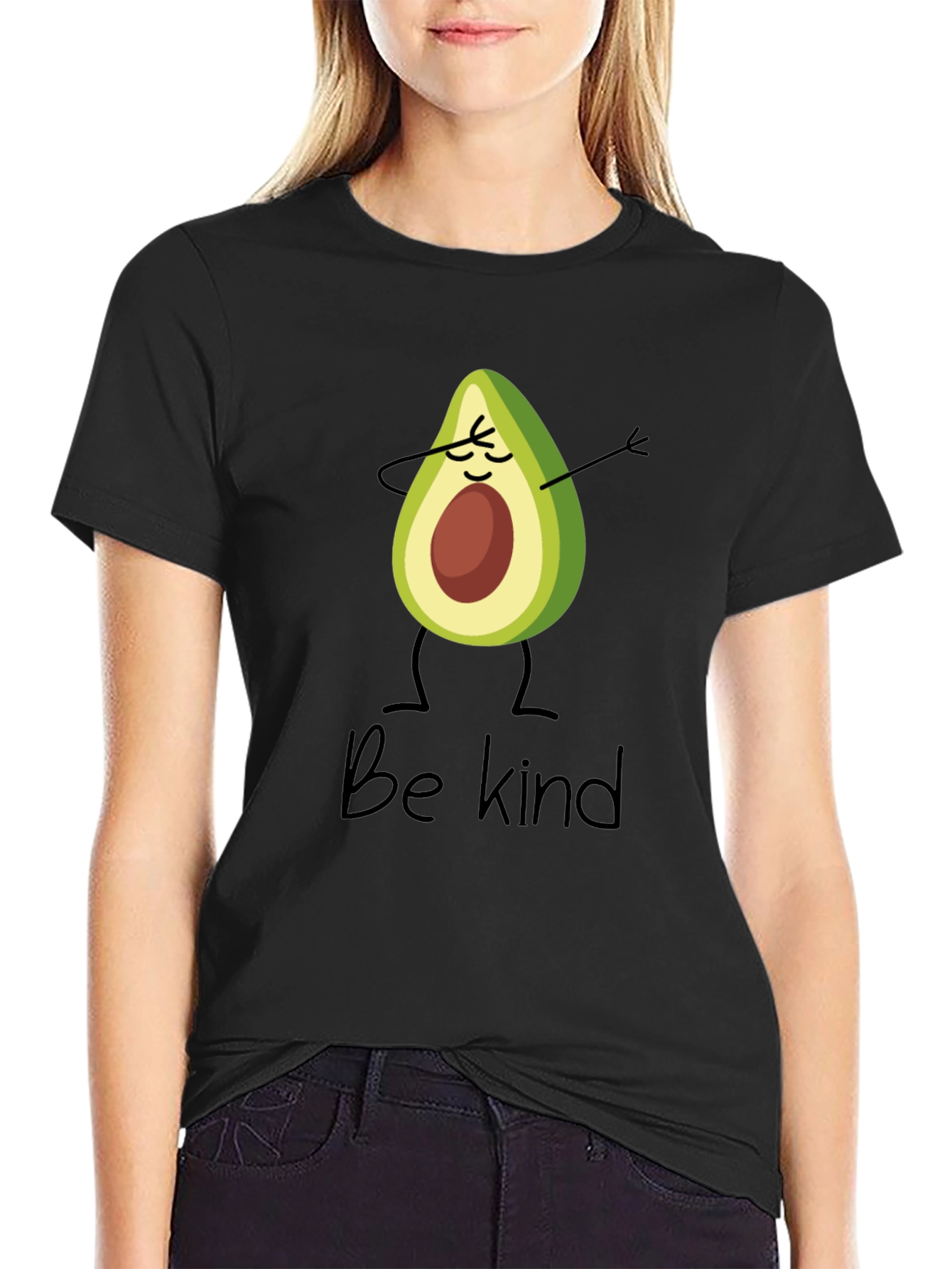 Be Kind Avocado Dabbing Graphic T-Shirt