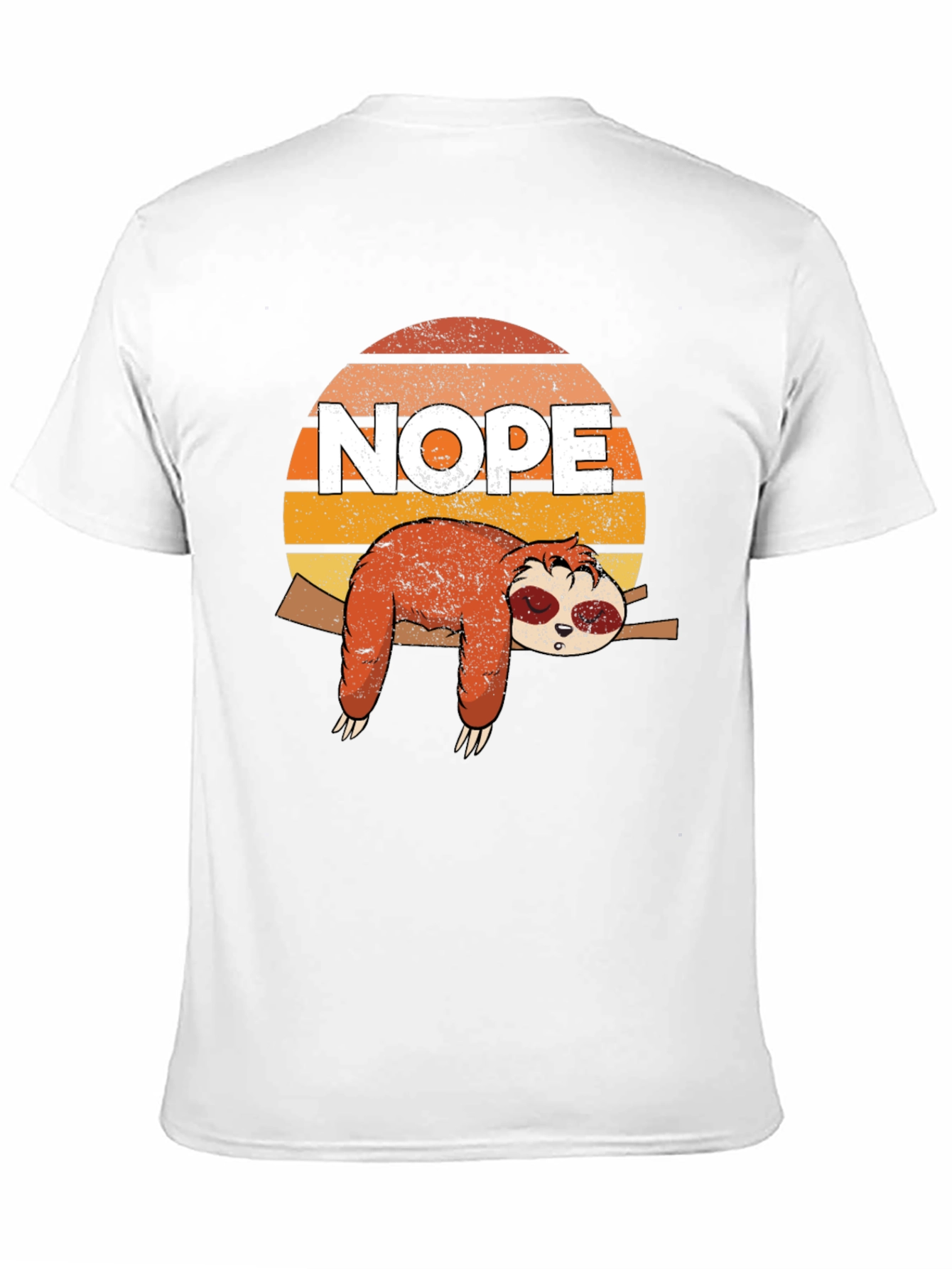 Nope Sloth Graphic Tee - Lazy Day Comfort