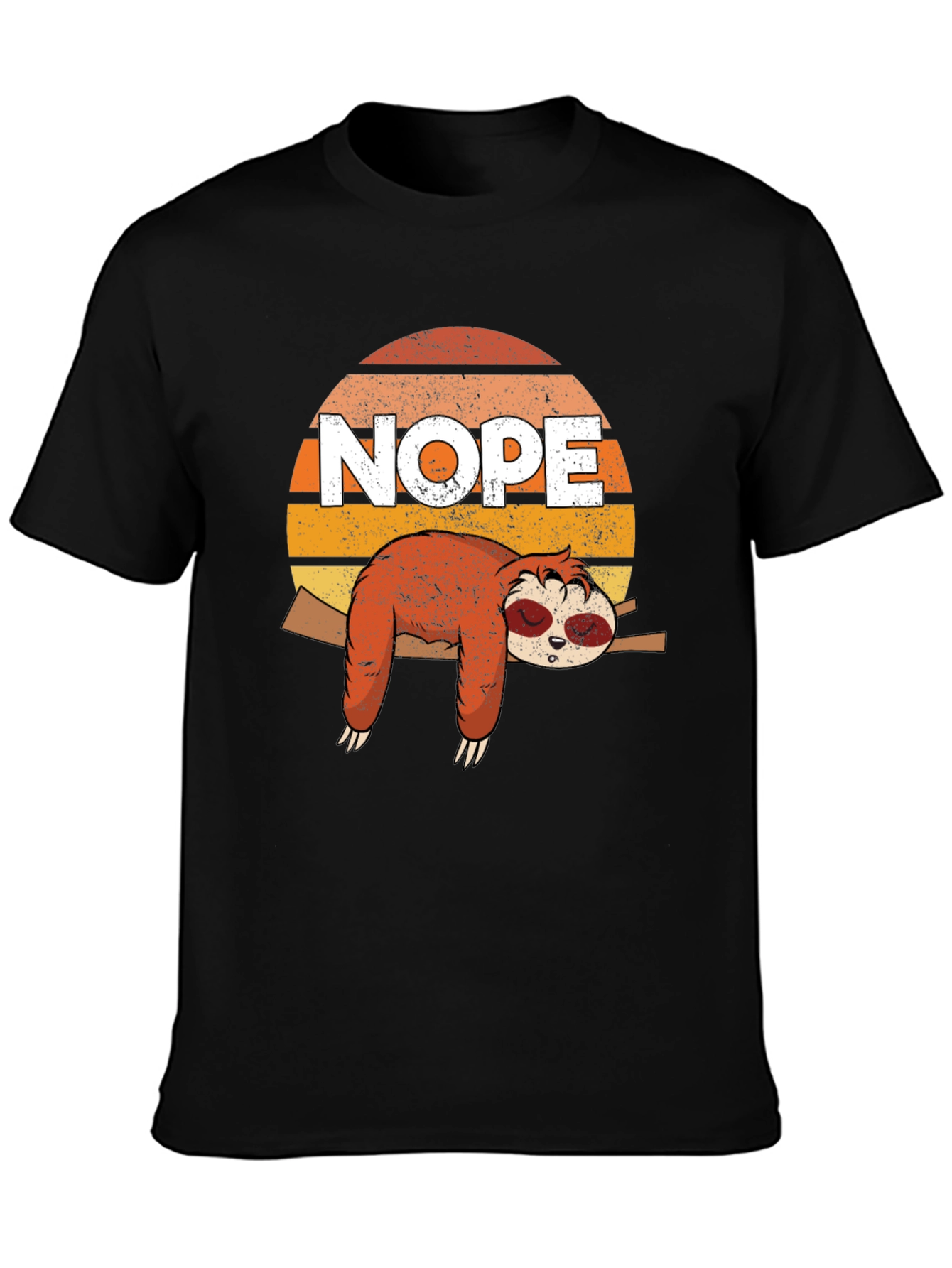 Nope Sloth Graphic Tee - Lazy Day Comfort