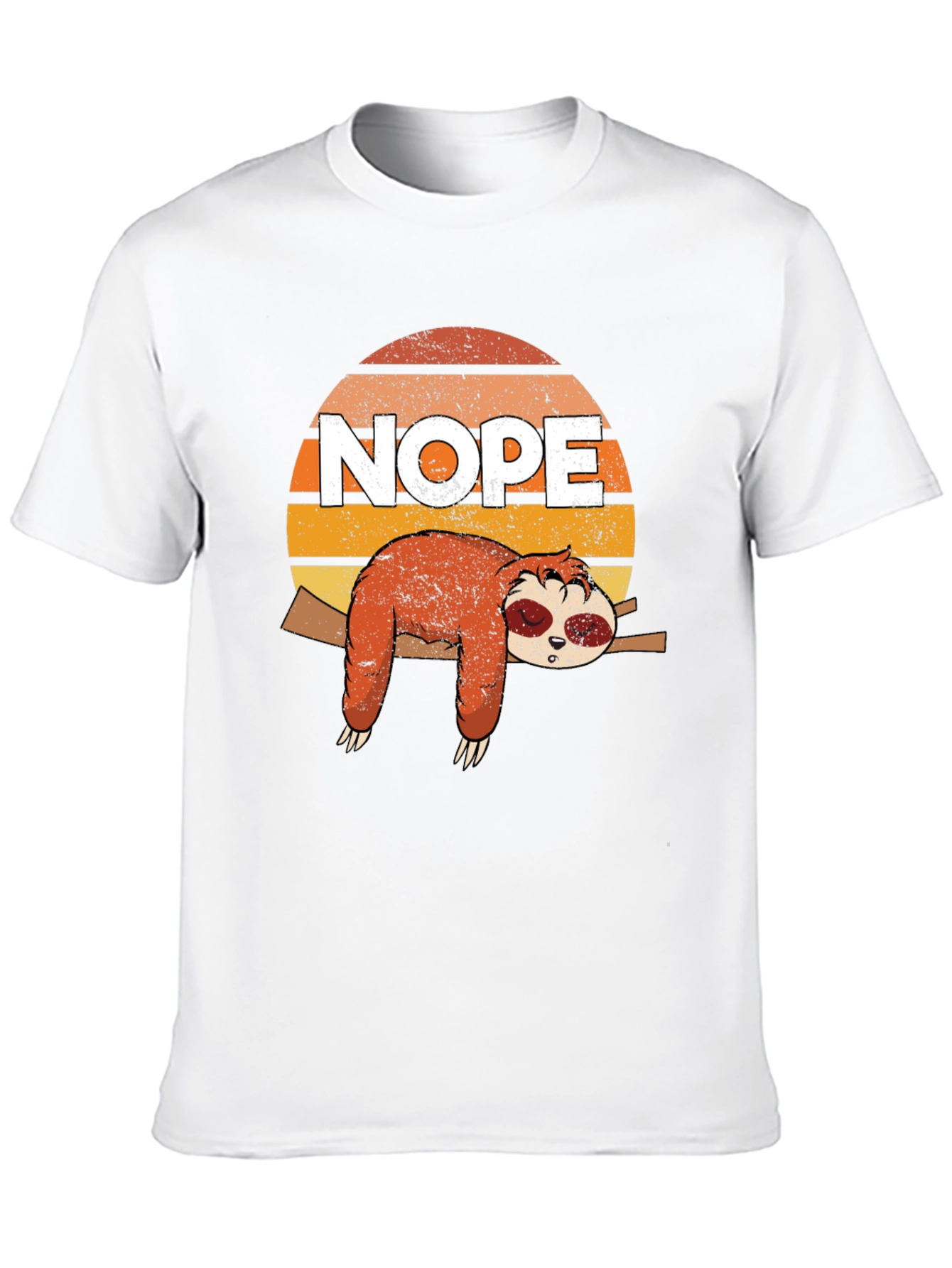 Nope Sloth Graphic Tee - Lazy Day Comfort