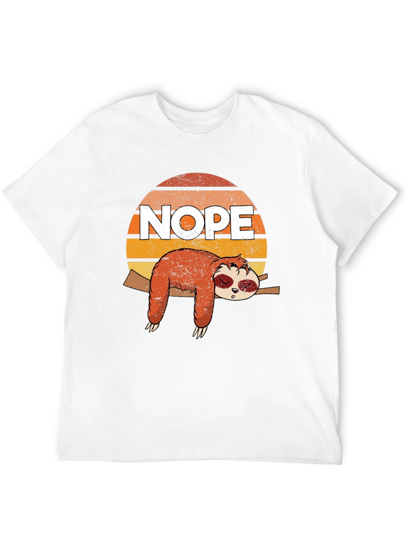 Nope Sloth Graphic Tee - Lazy Day Comfort