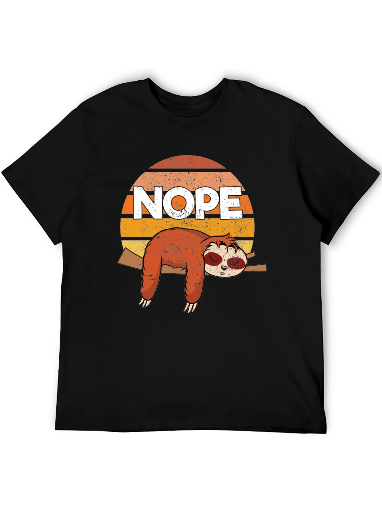 Nope Sloth Graphic Tee - Lazy Day Comfort