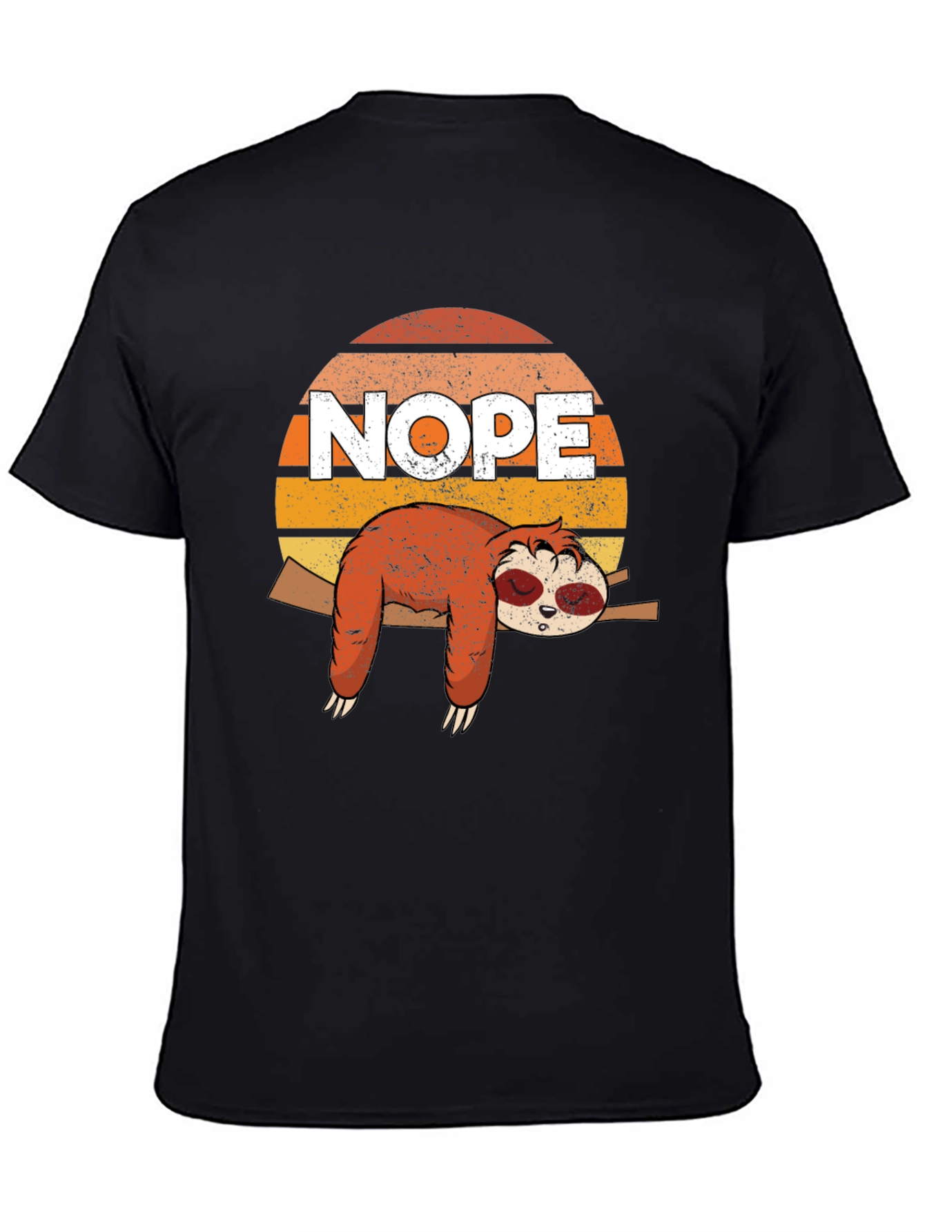 Nope Sloth Graphic Tee - Lazy Day Comfort