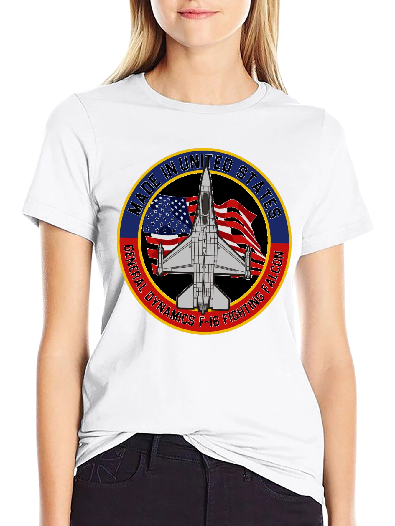 F-16 Fighting Falcon Made In USA T-Shirt