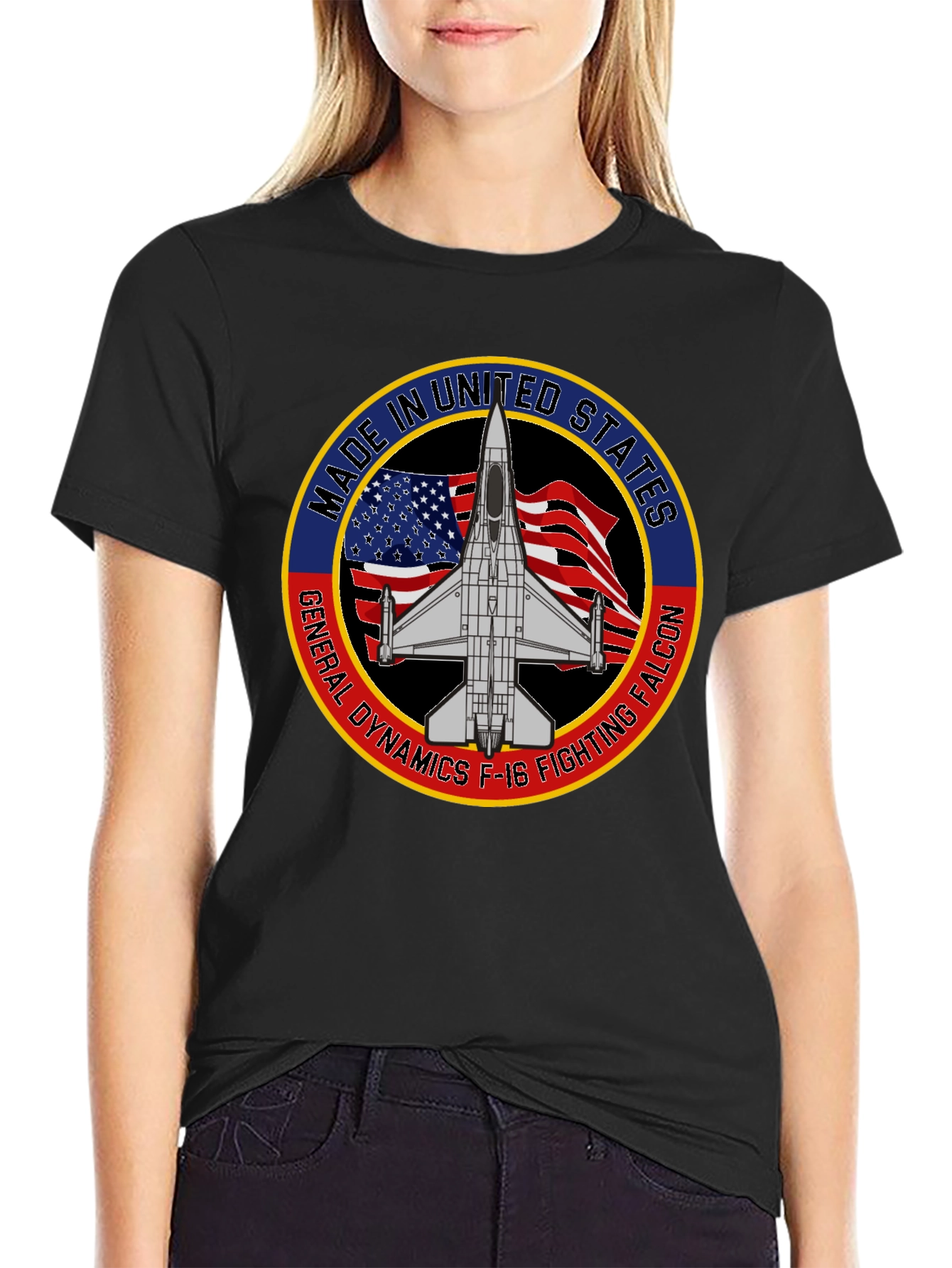 F-16 Fighting Falcon Made In USA T-Shirt