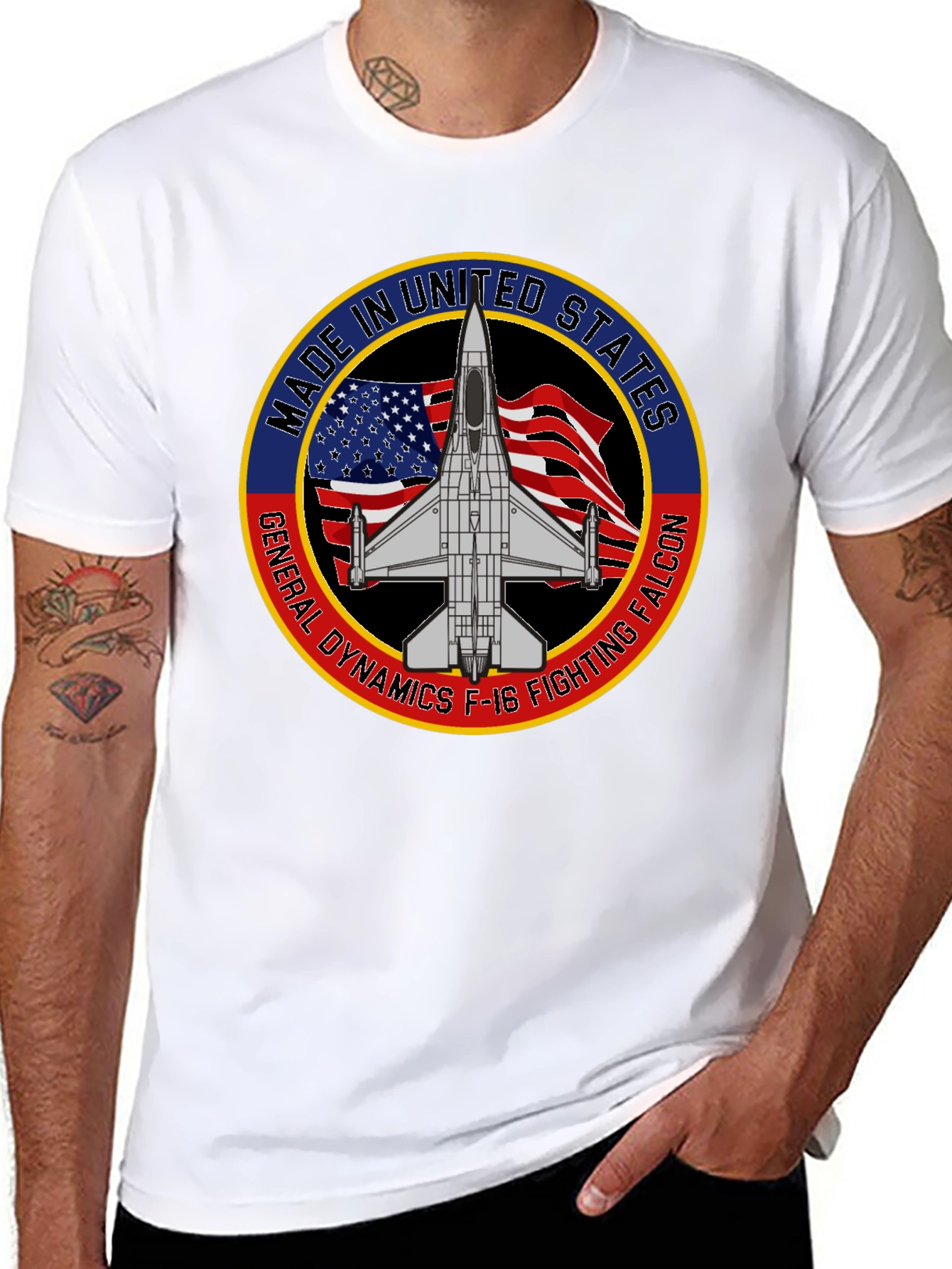 F-16 Fighting Falcon Made In USA T-Shirt