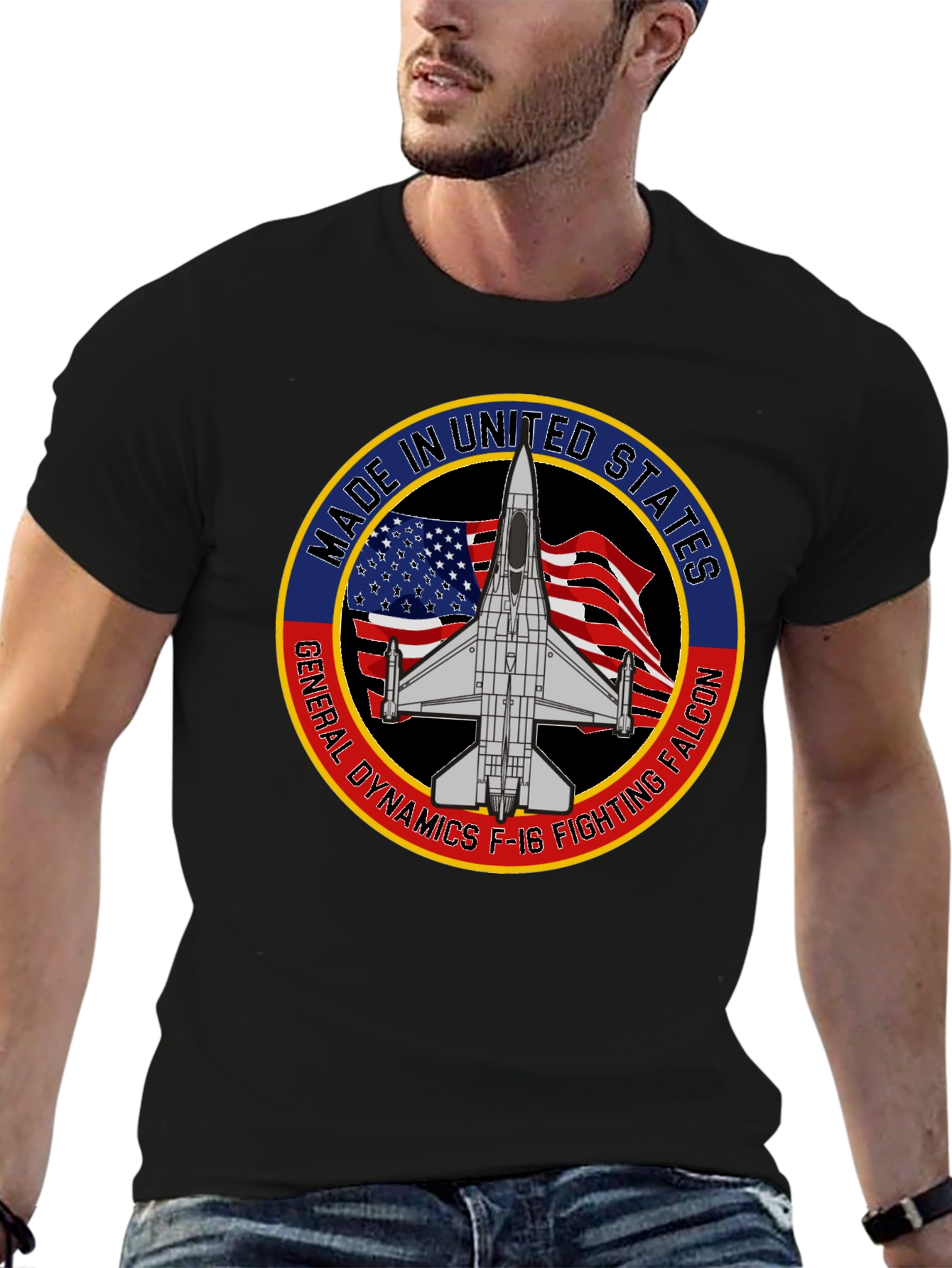 F-16 Fighting Falcon Made In USA T-Shirt