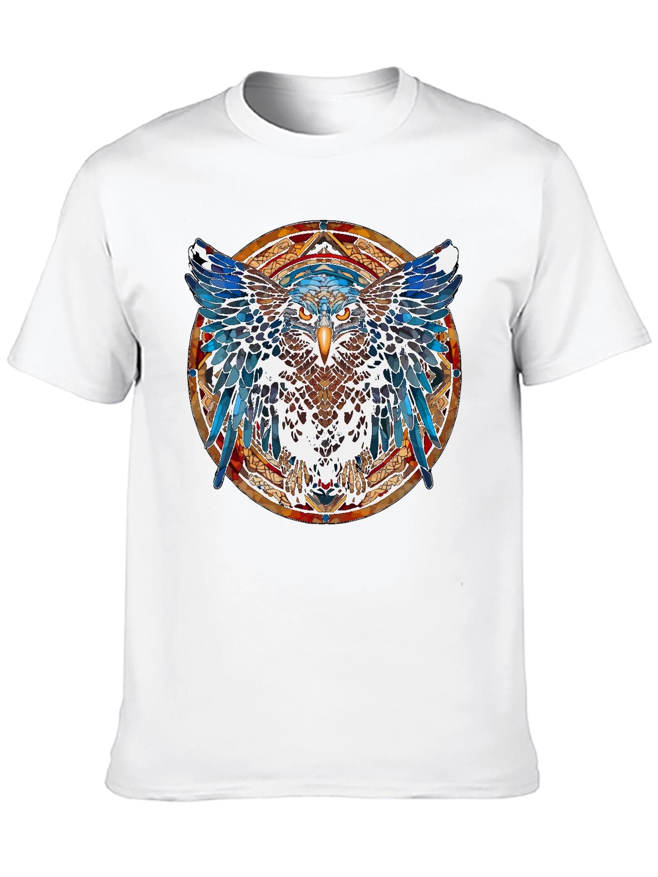 Owl Graphic Print Black Tee