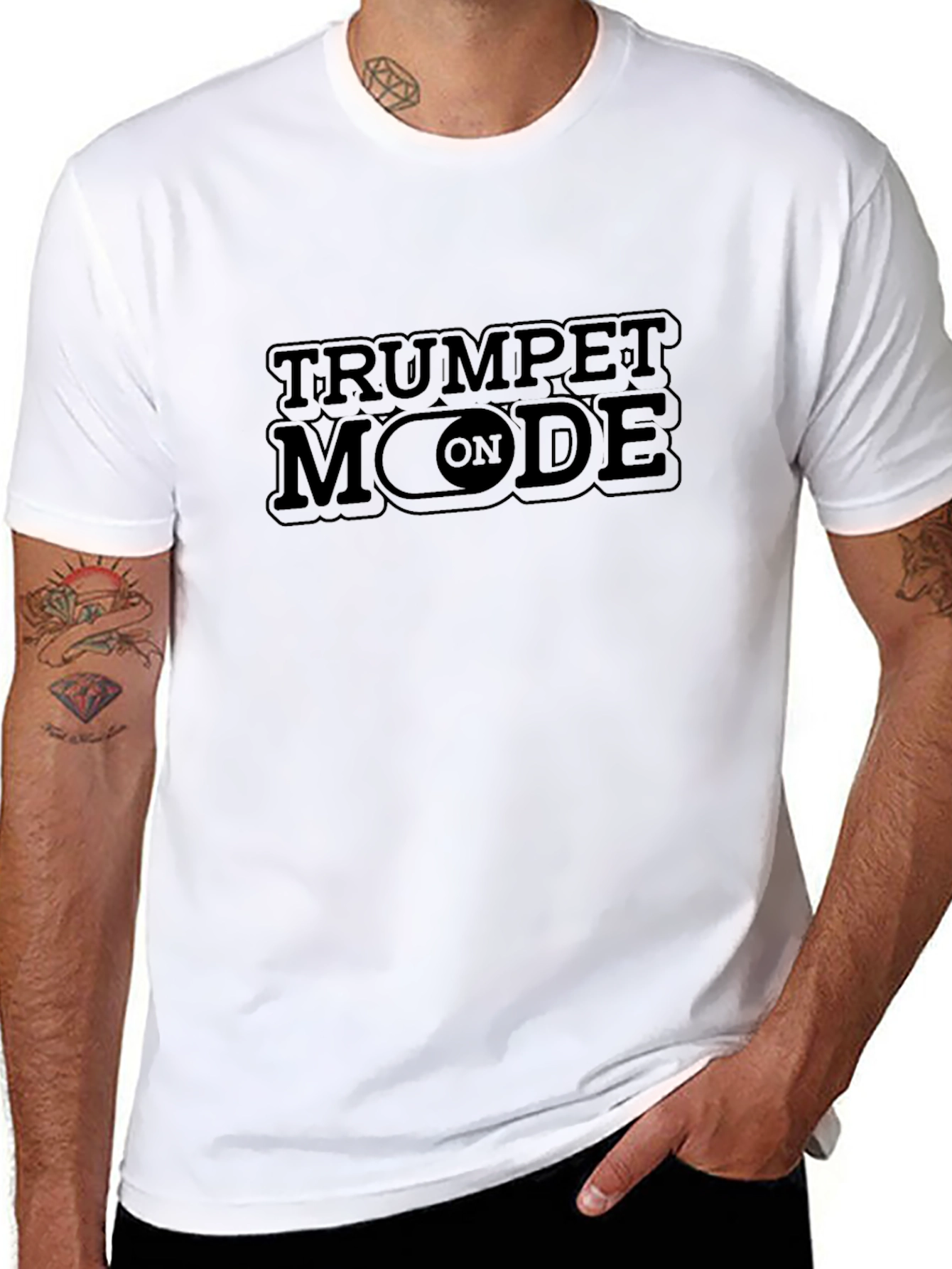 Trumpet Mode Graphic T-Shirt - Musician Humor Tee