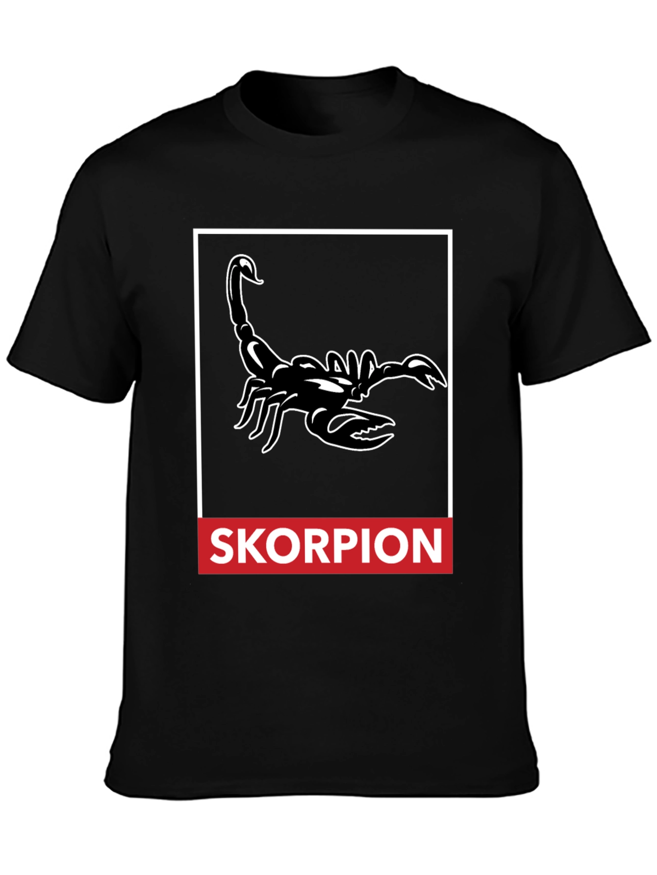 Skorpion Graphic Tee - Black Cotton Blend