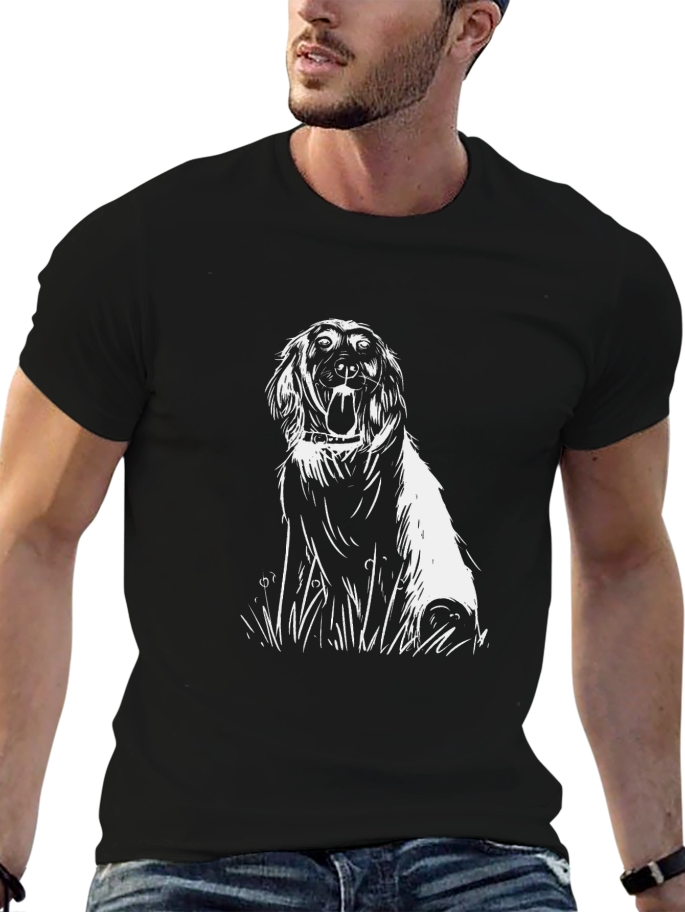 Dog Graphic Black T-Shirt