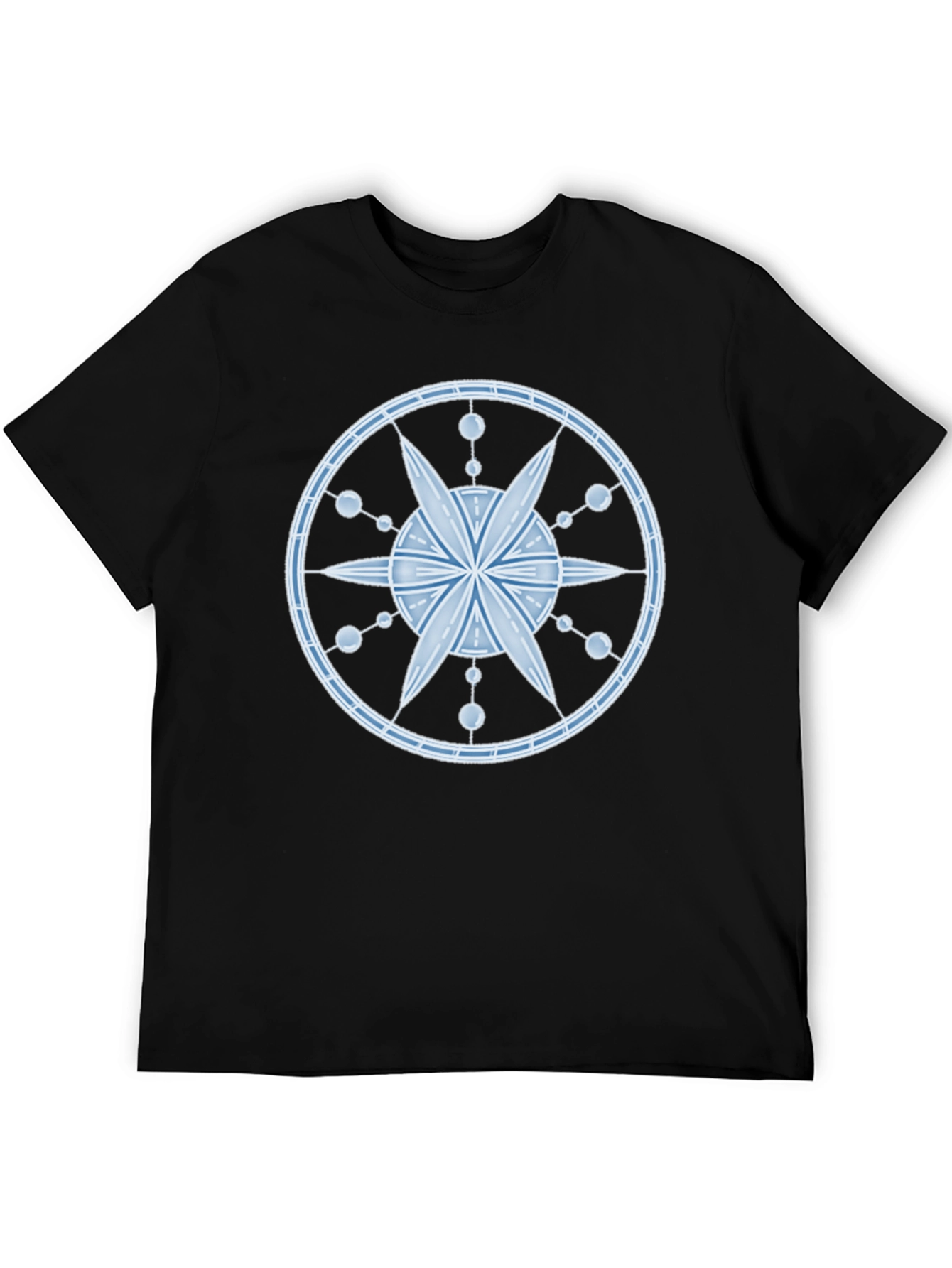 Celestial Design T-Shirt - Black Cotton Blend