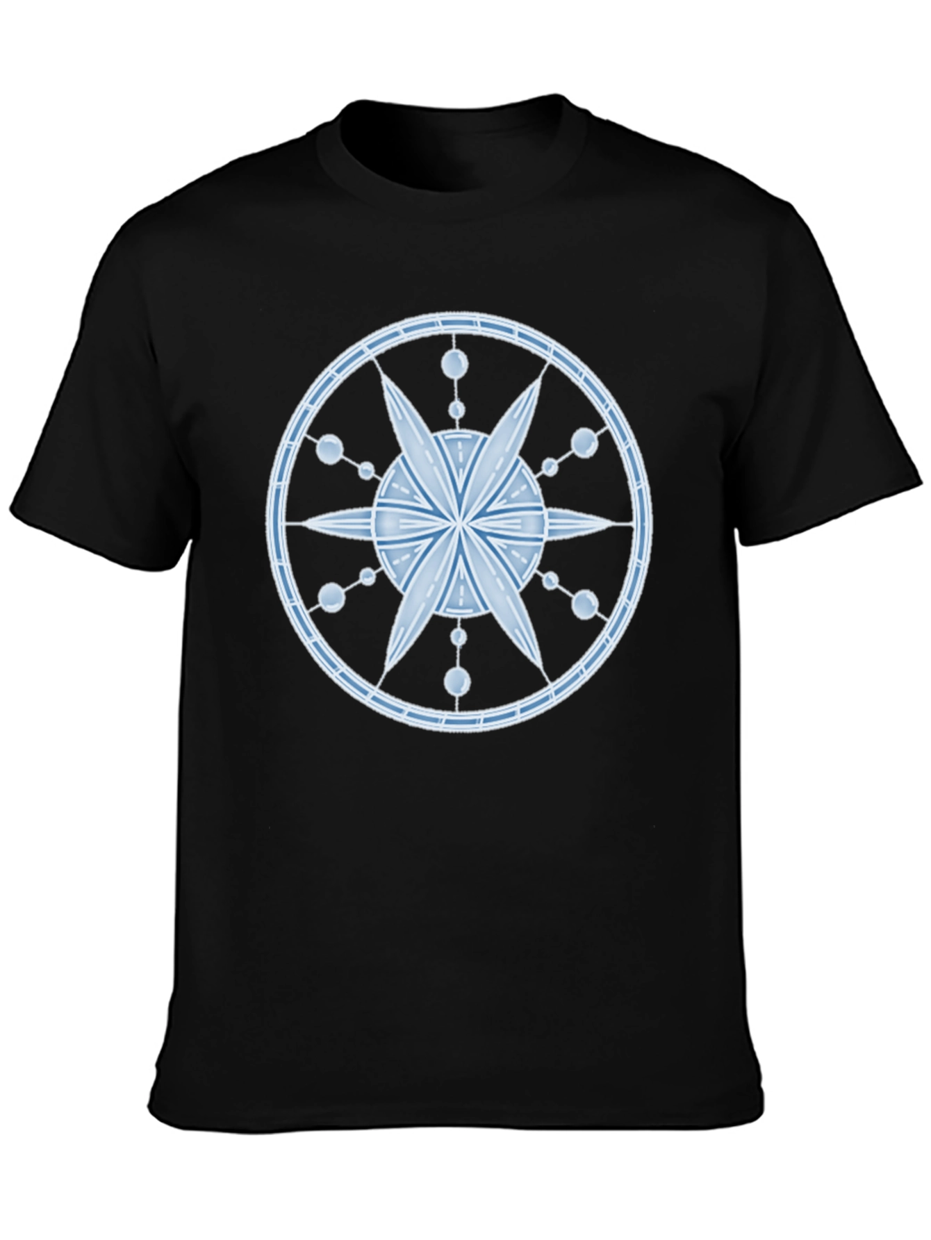 Celestial Design T-Shirt - Black Cotton Blend