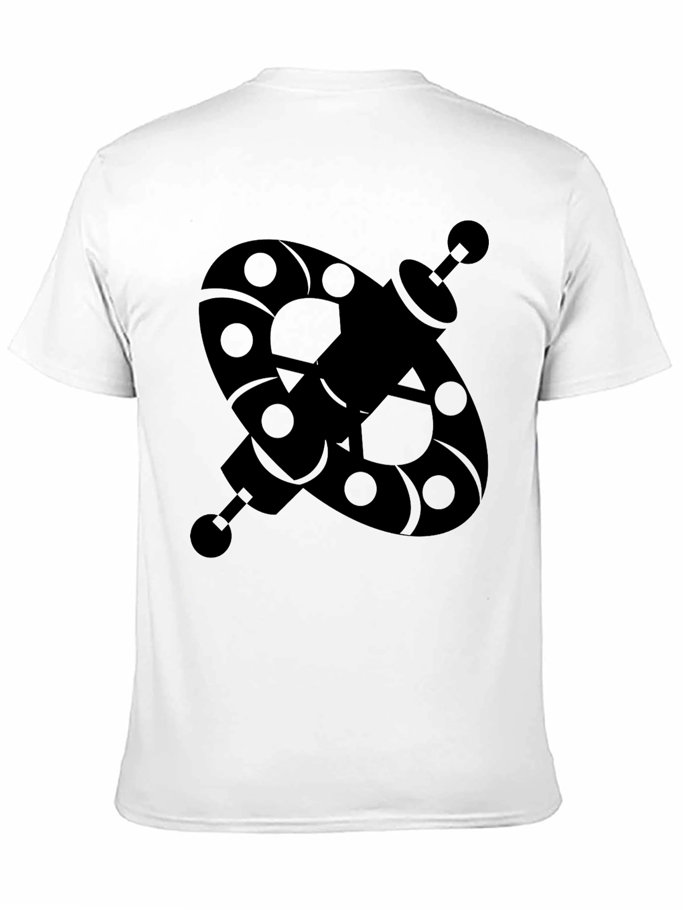 Abstract Geometric Black Graphic T-Shirt