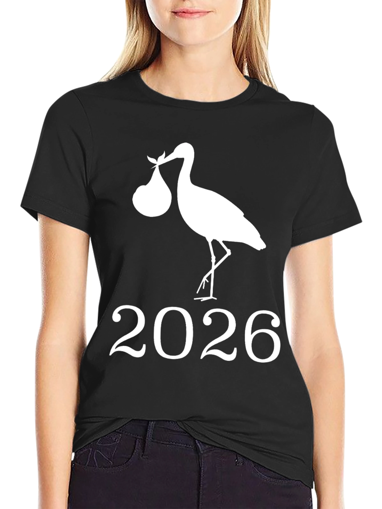 Stork 2026 Pregnancy Announcement T-Shirt
