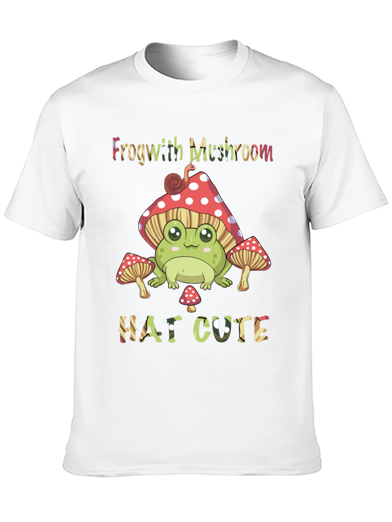 Frog with Mushroom Hat Graphic T-Shirt