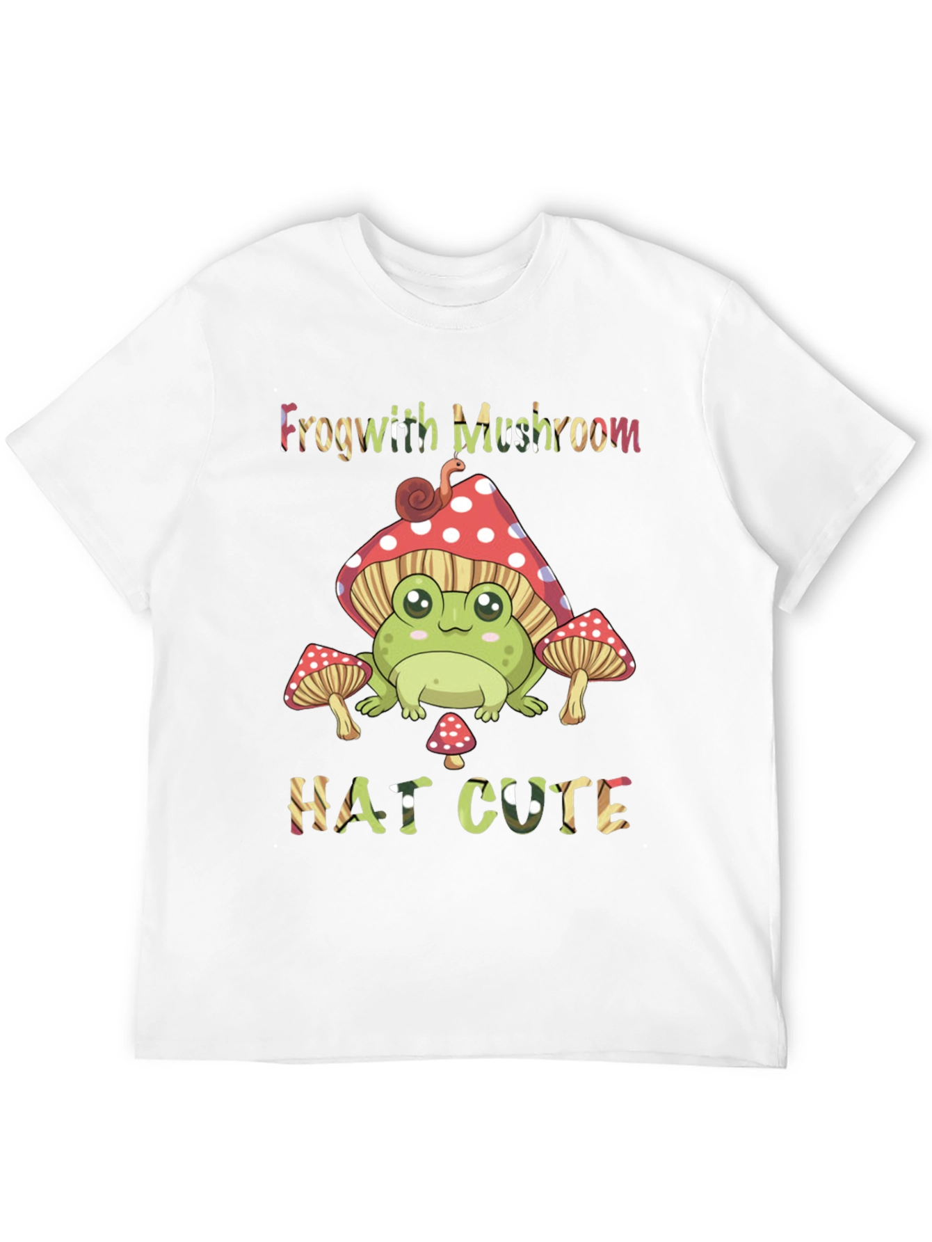 Frog with Mushroom Hat Graphic T-Shirt