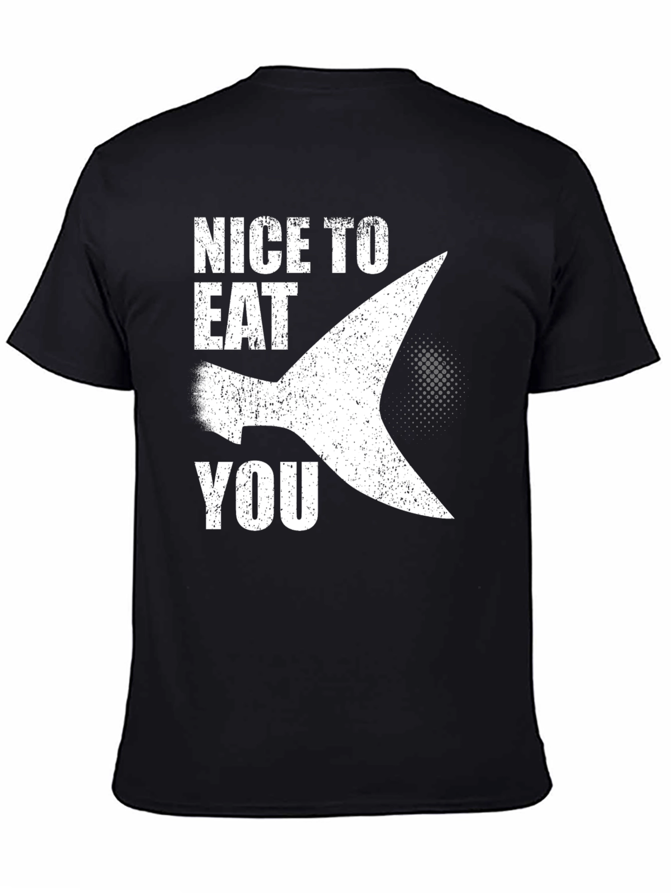 Funny Shark Fin Graphic Novelty T-Shirt