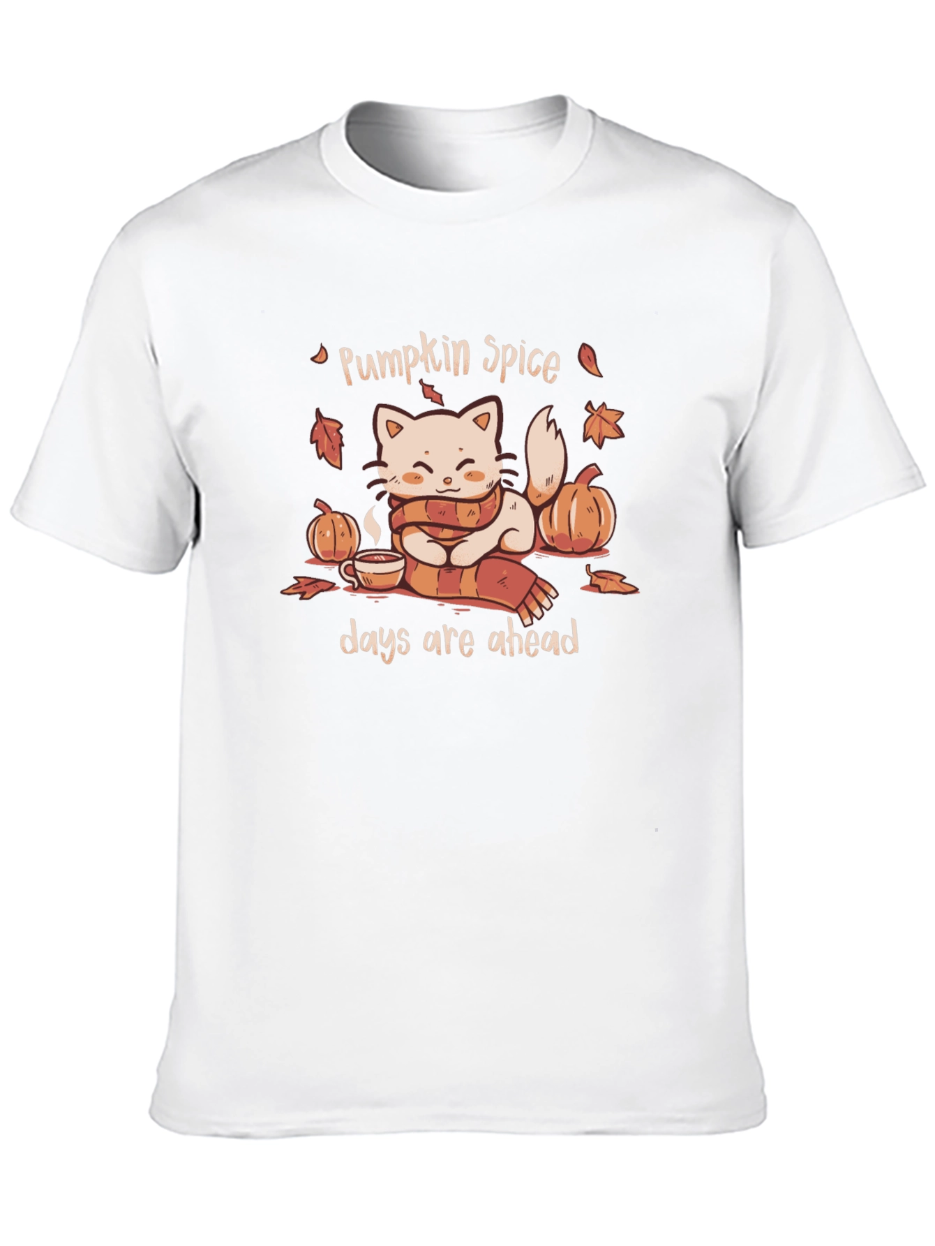 Pumpkin Spice Cat T-Shirt - Autumn Vibes