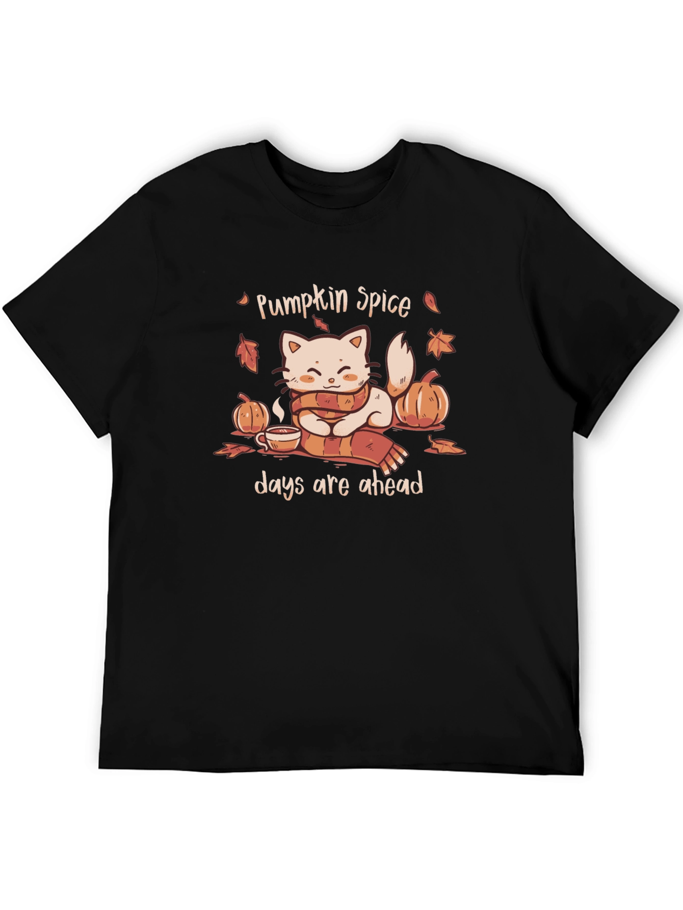 Pumpkin Spice Cat T-Shirt - Autumn Vibes