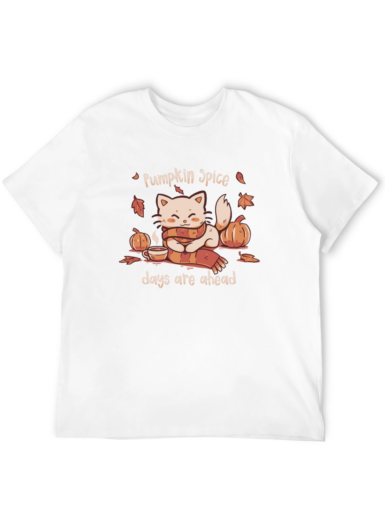 Pumpkin Spice Cat T-Shirt - Autumn Vibes