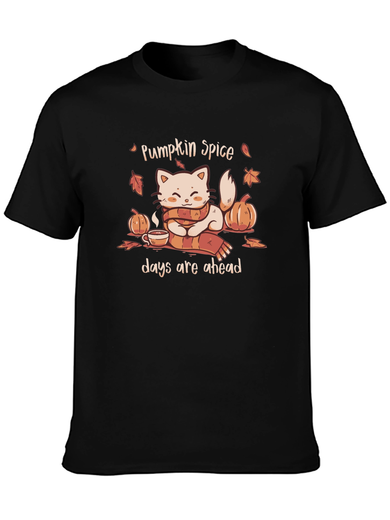 Pumpkin Spice Cat T-Shirt - Autumn Vibes
